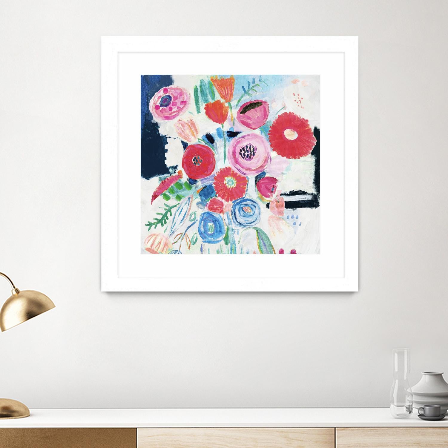 Fresh Florals II by Farida Zaman on GIANT ART - white floral