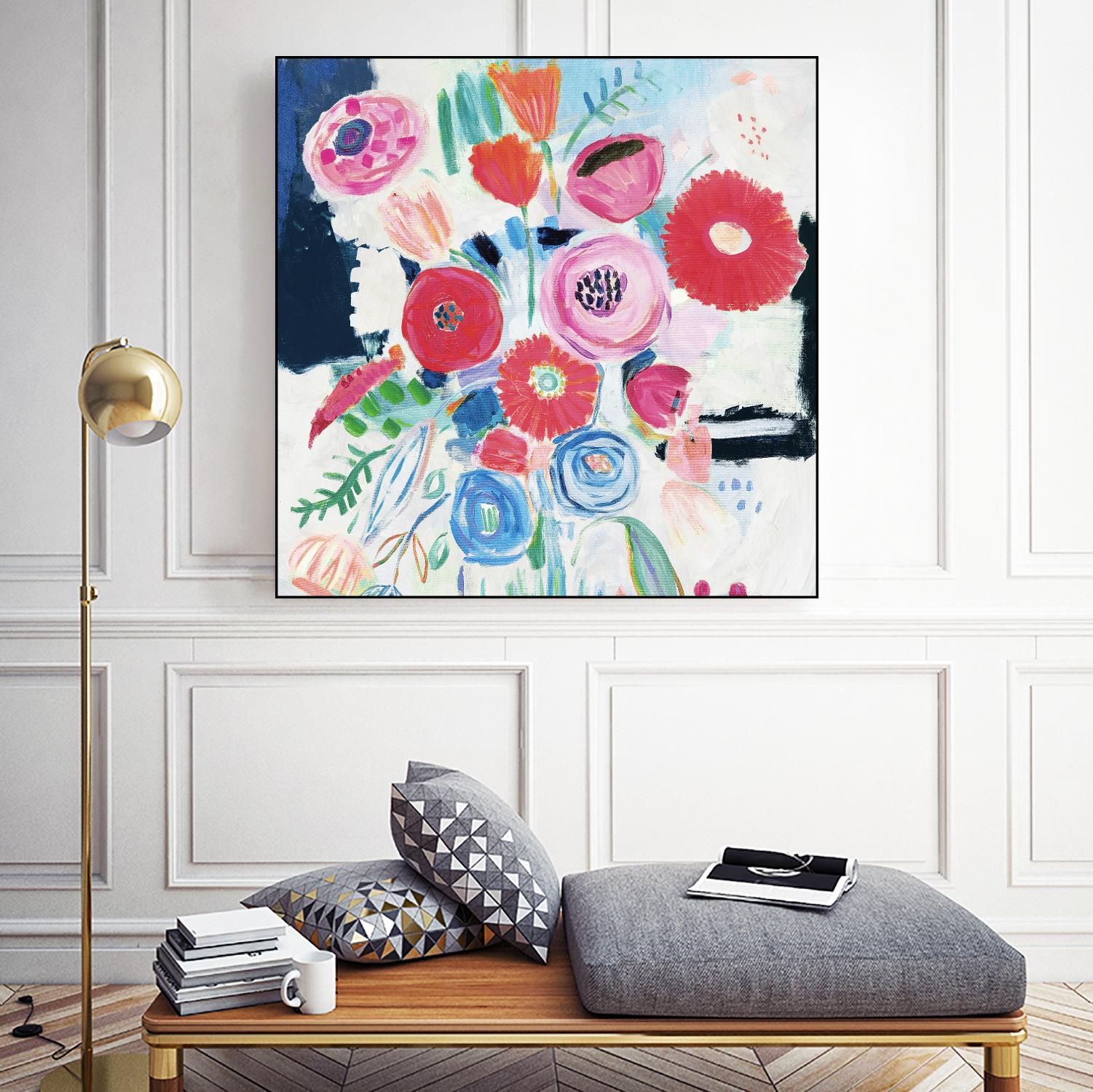 Fresh Florals II by Farida Zaman on GIANT ART - white floral