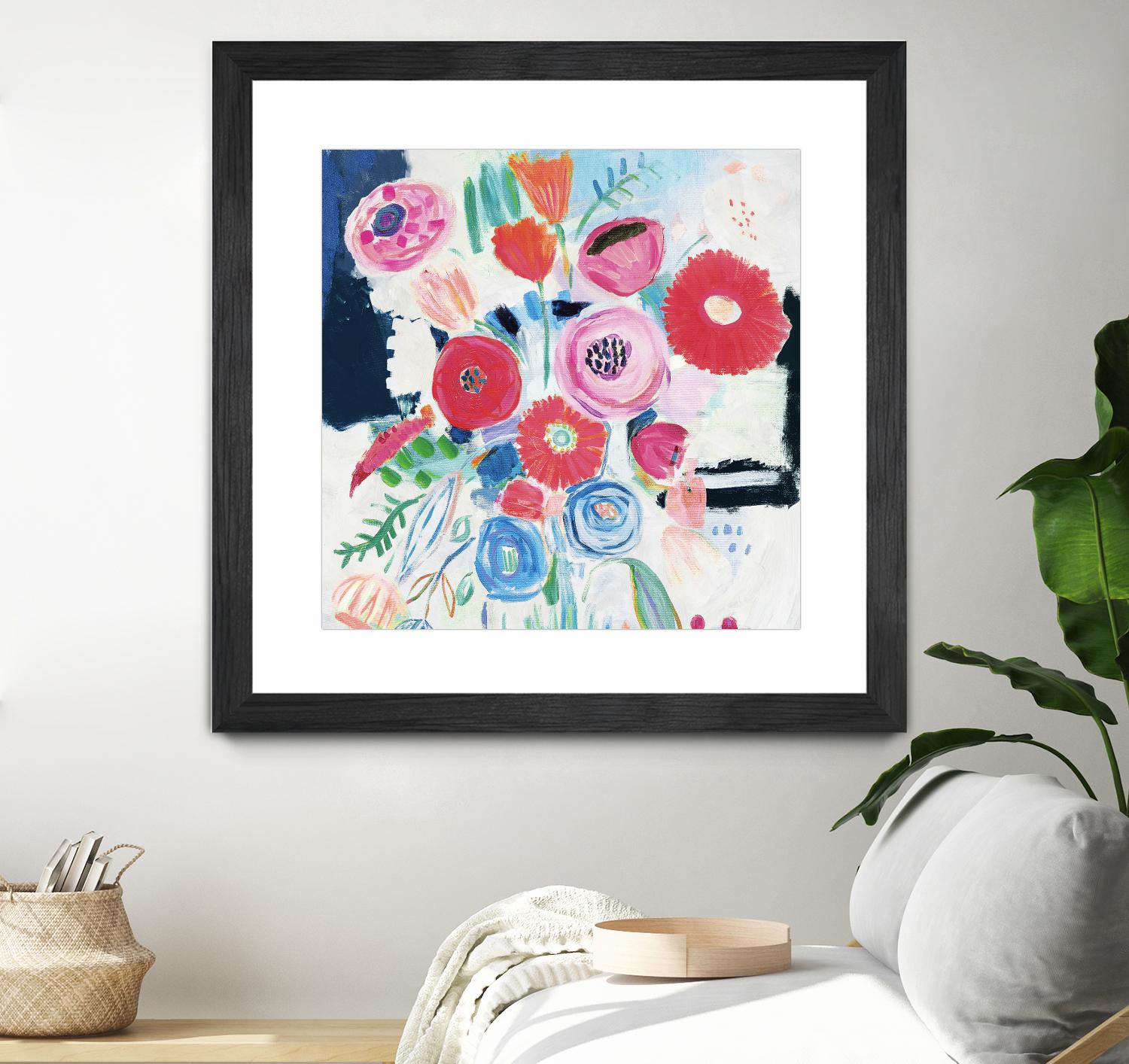 Fresh Florals II by Farida Zaman on GIANT ART - white floral