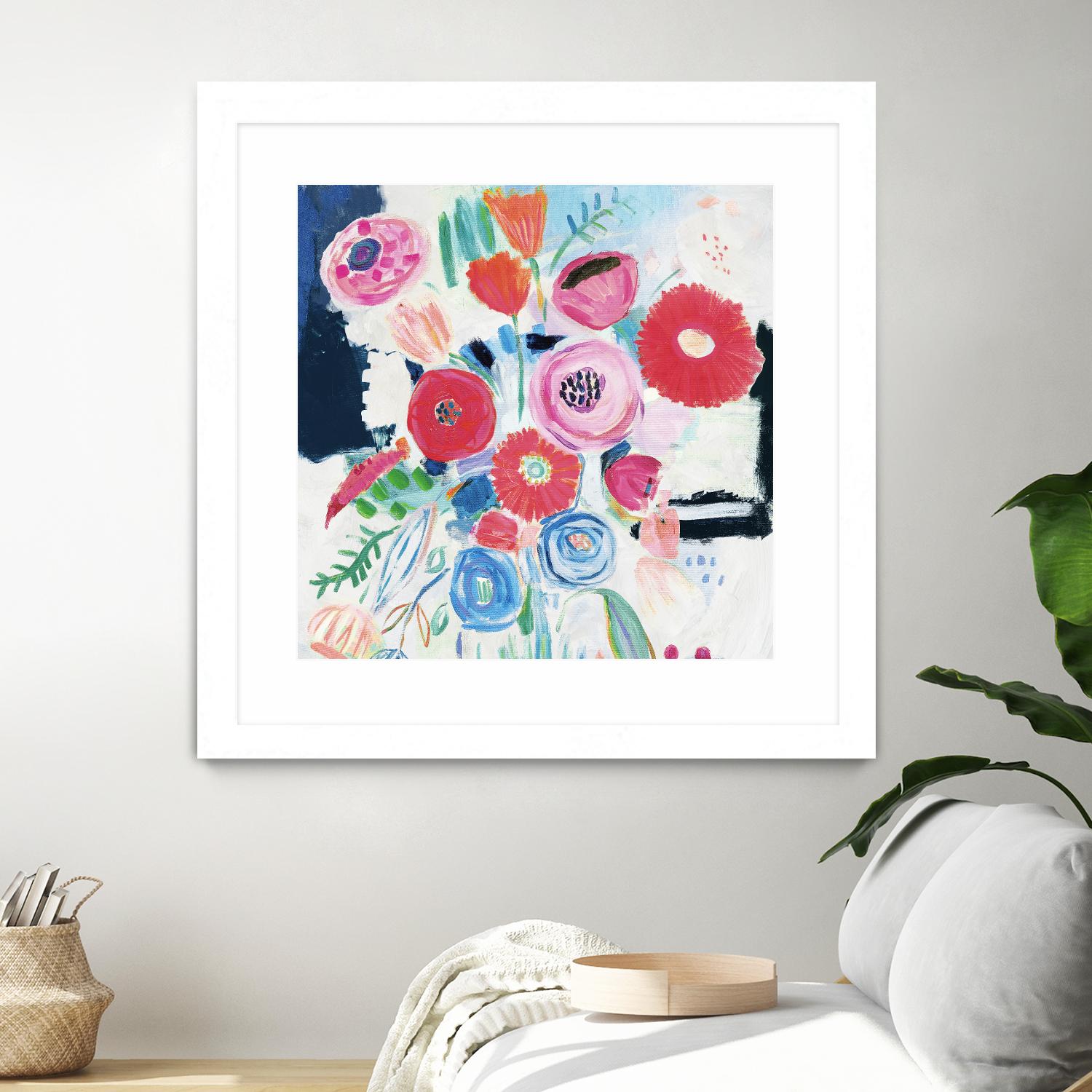 Fresh Florals II by Farida Zaman on GIANT ART - white floral