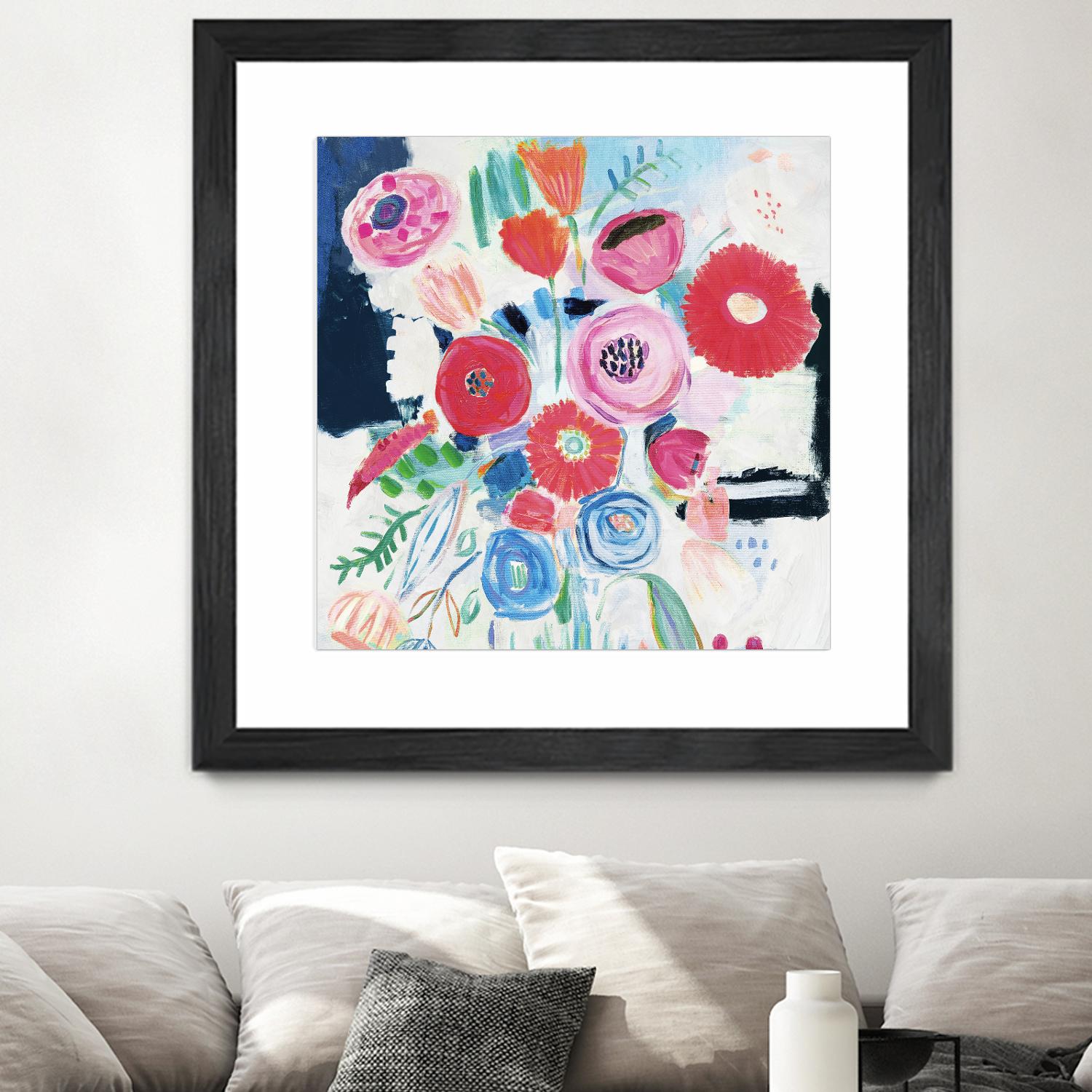 Fresh Florals II by Farida Zaman on GIANT ART - white floral