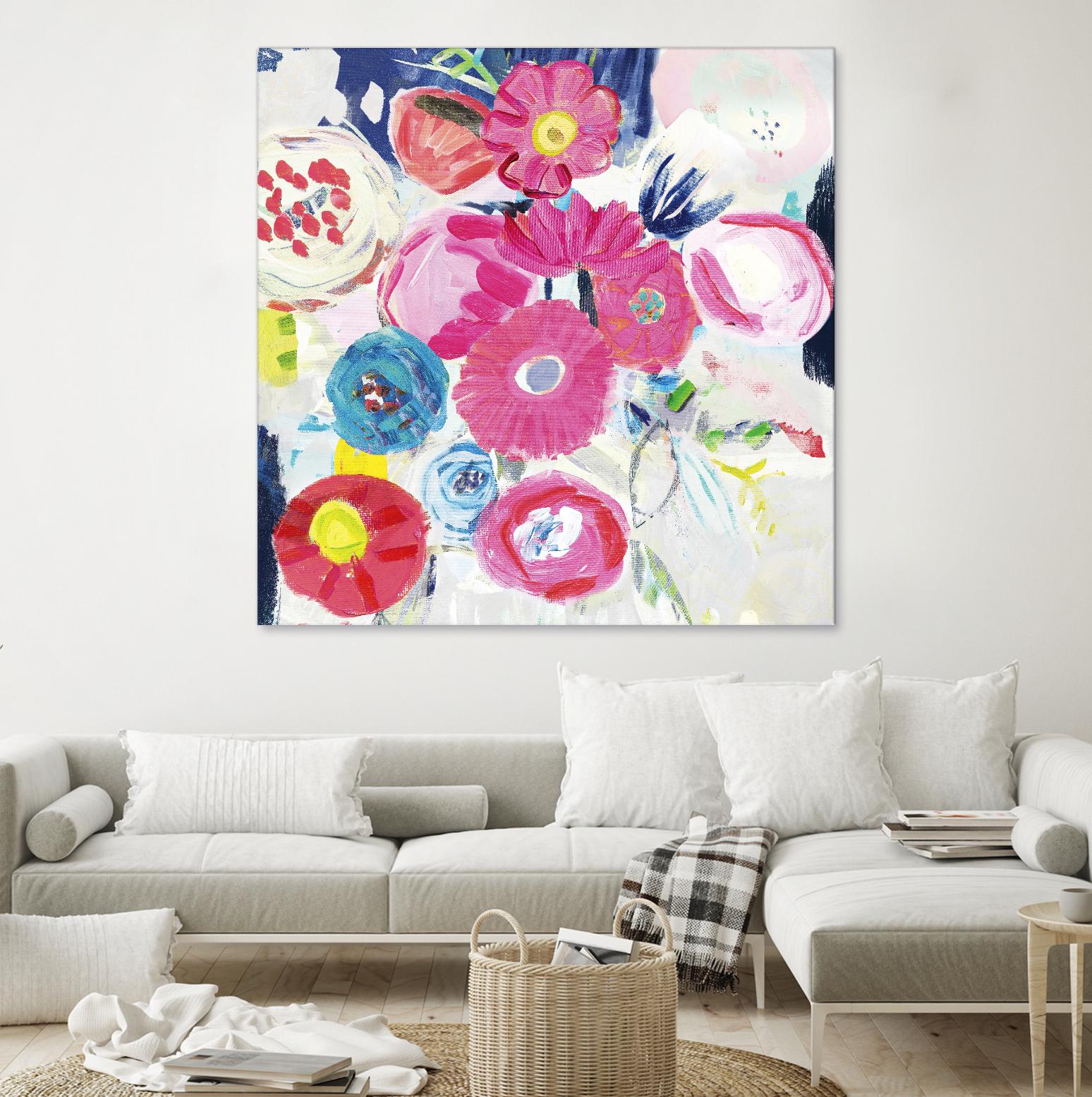 Fresh Florals III by Farida Zaman on GIANT ART - white floral