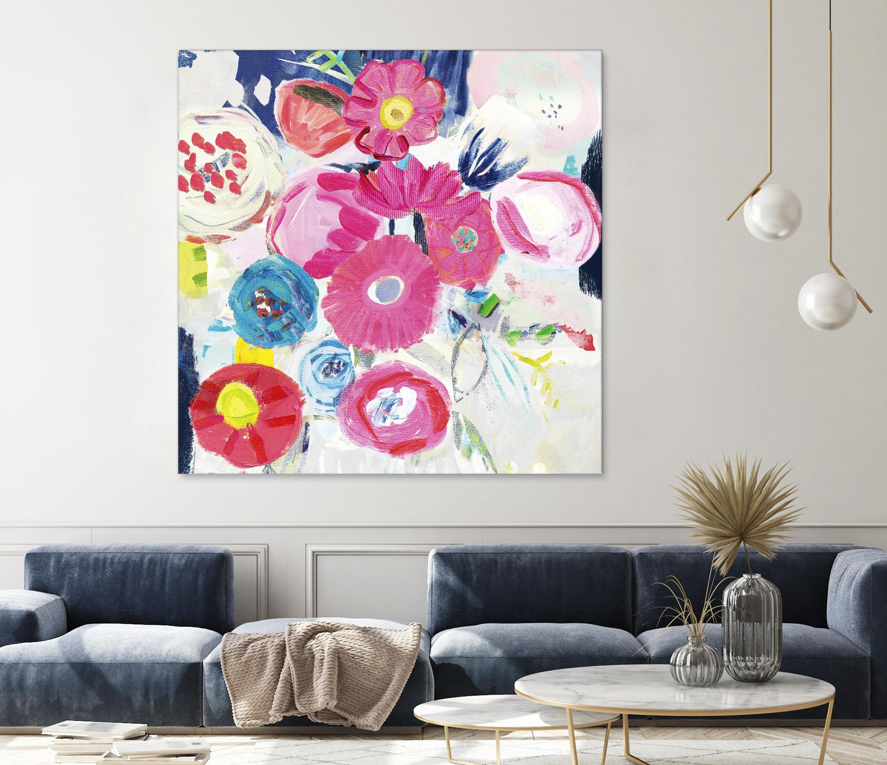 Fresh Florals III by Farida Zaman on GIANT ART - white floral