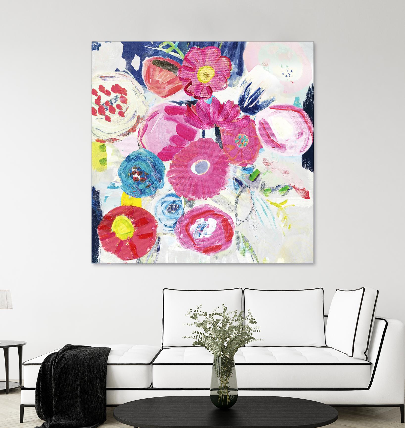 Fresh Florals III by Farida Zaman on GIANT ART - white floral