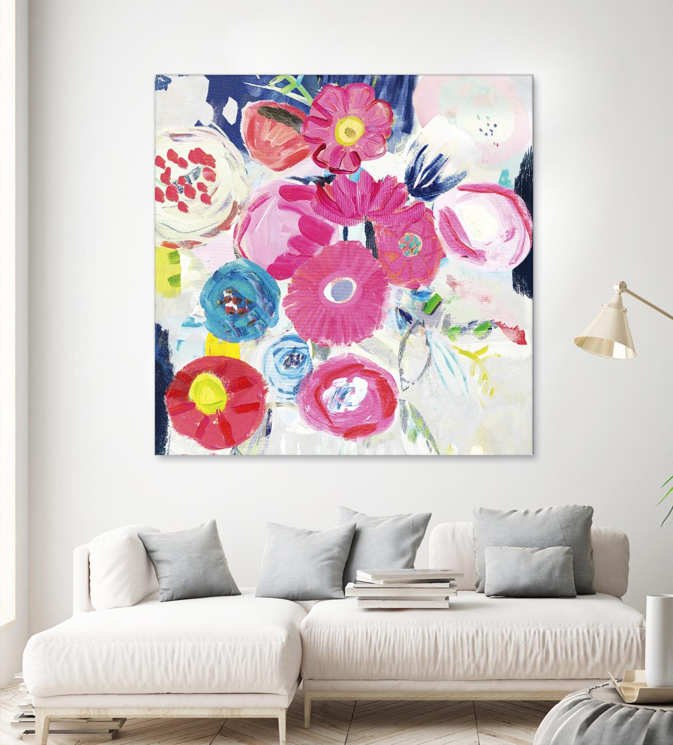 Fresh Florals III by Farida Zaman on GIANT ART - white floral