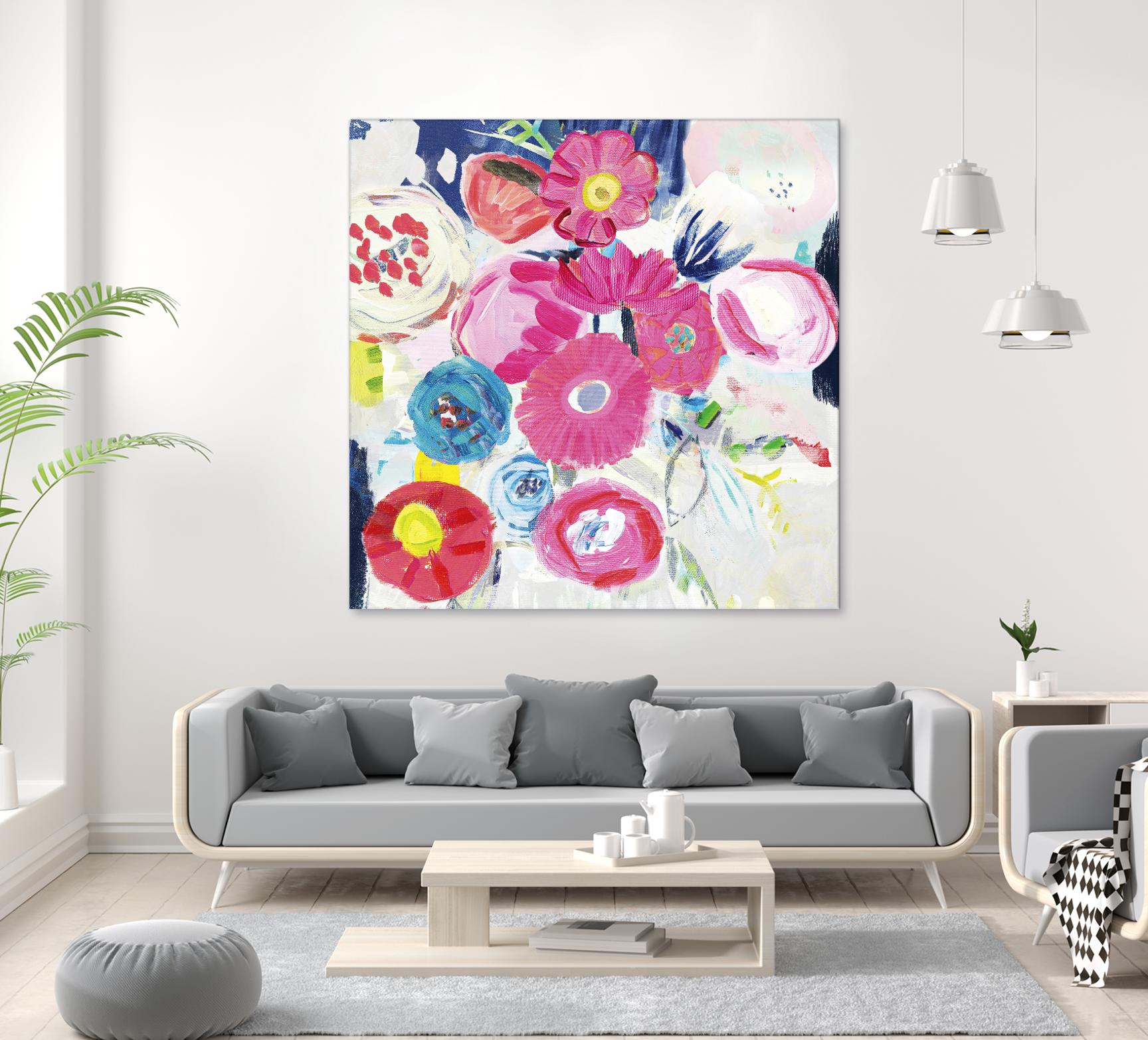 Fresh Florals III by Farida Zaman on GIANT ART - white floral