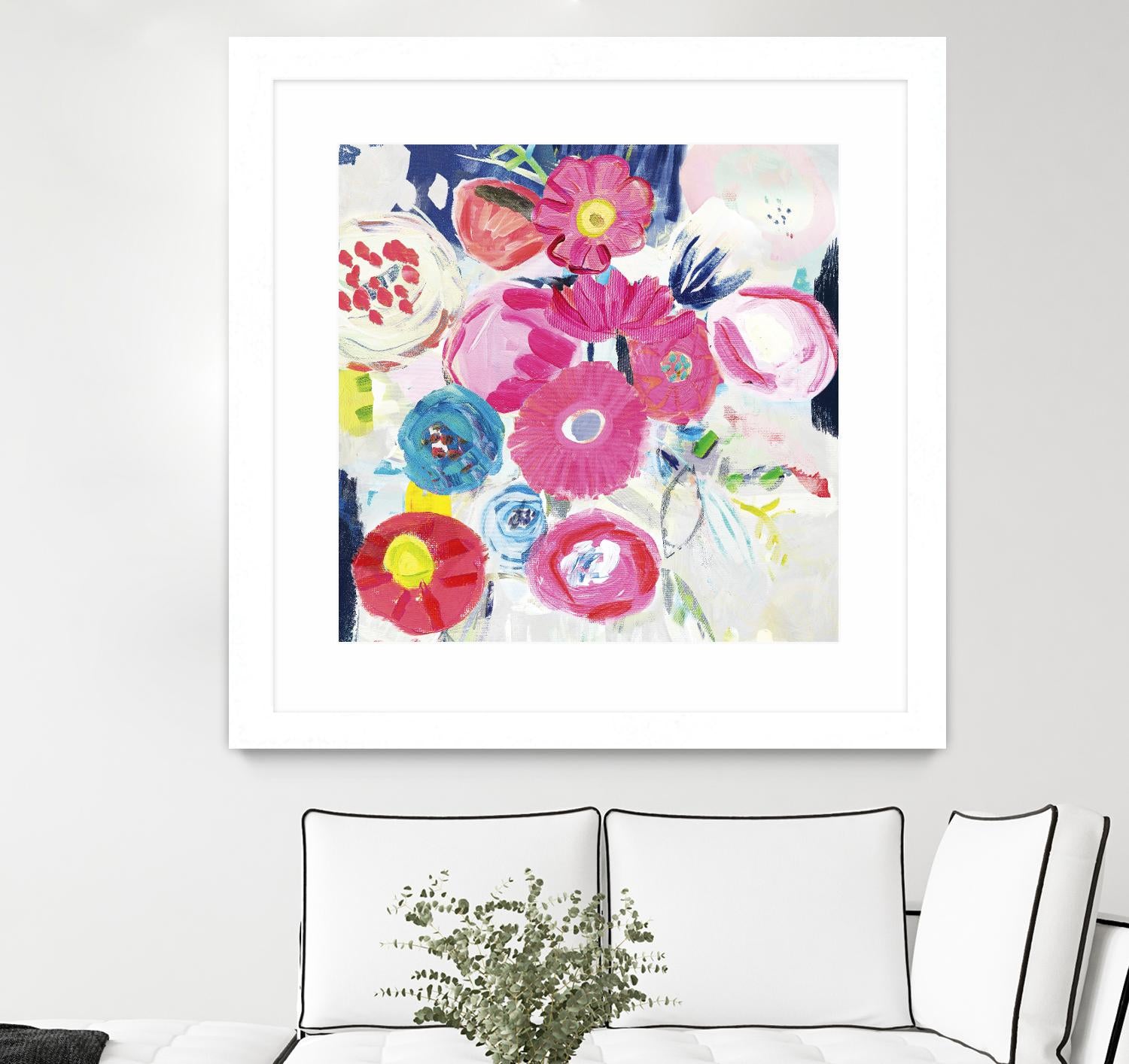 Fresh Florals III by Farida Zaman on GIANT ART - white floral