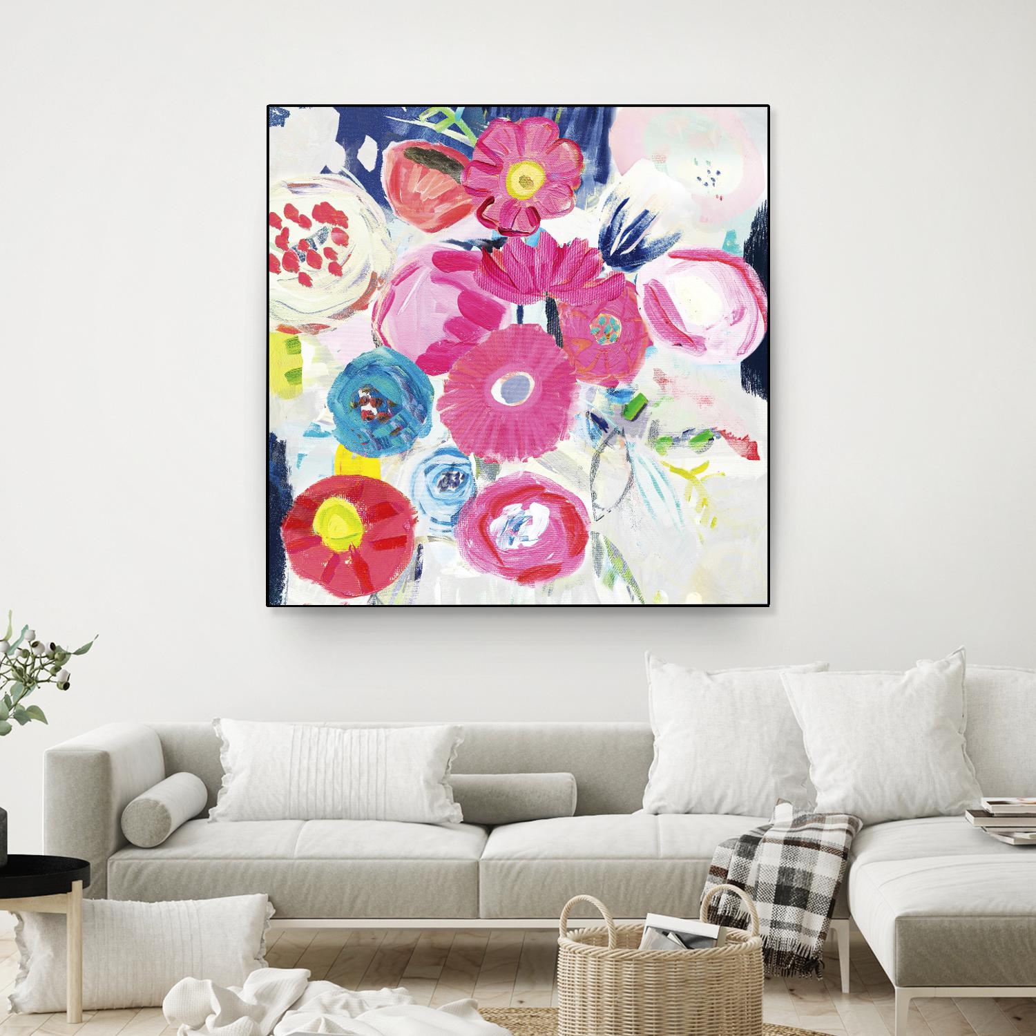 Fresh Florals III by Farida Zaman on GIANT ART - white floral
