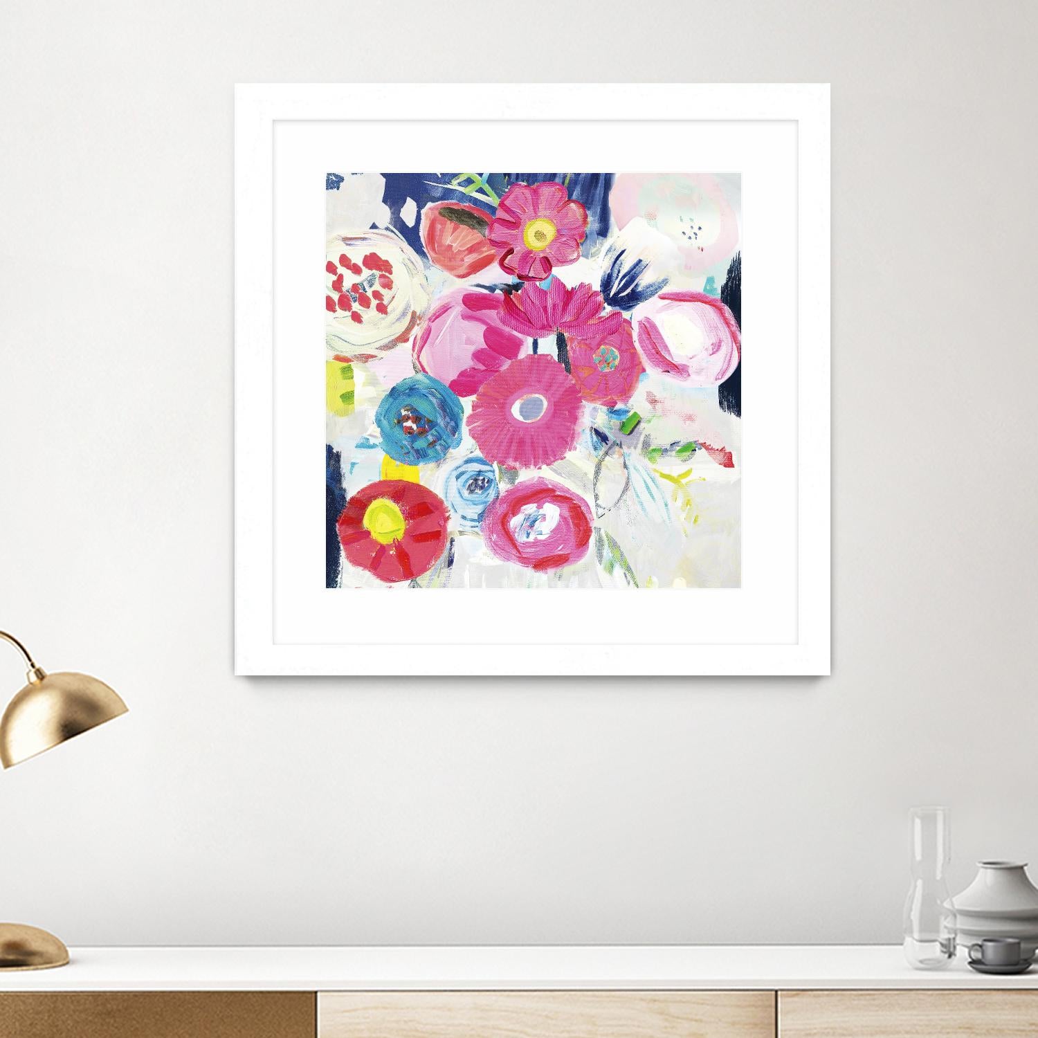 Fresh Florals III by Farida Zaman on GIANT ART - white floral