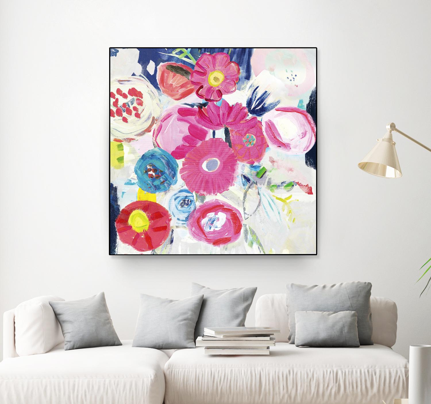 Fresh Florals III by Farida Zaman on GIANT ART - white floral