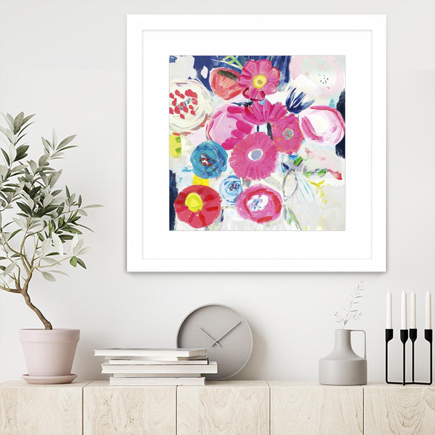 Fresh Florals III by Farida Zaman on GIANT ART - white floral