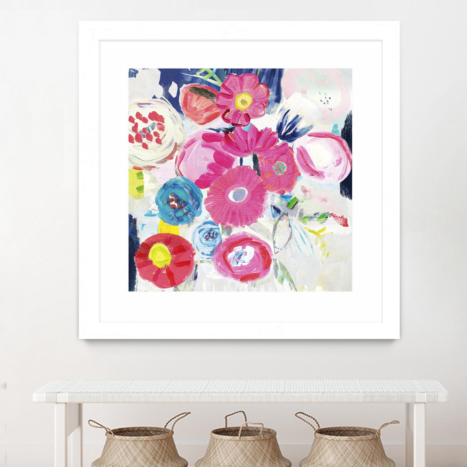 Fresh Florals III by Farida Zaman on GIANT ART - white floral