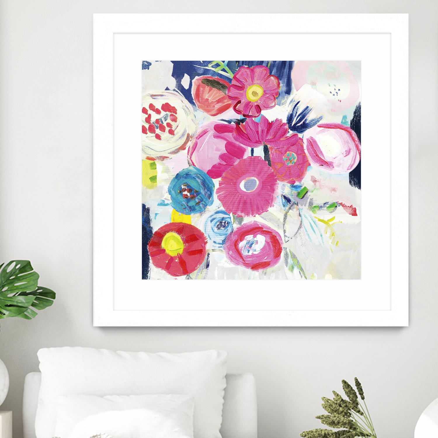 Fresh Florals III by Farida Zaman on GIANT ART - white floral