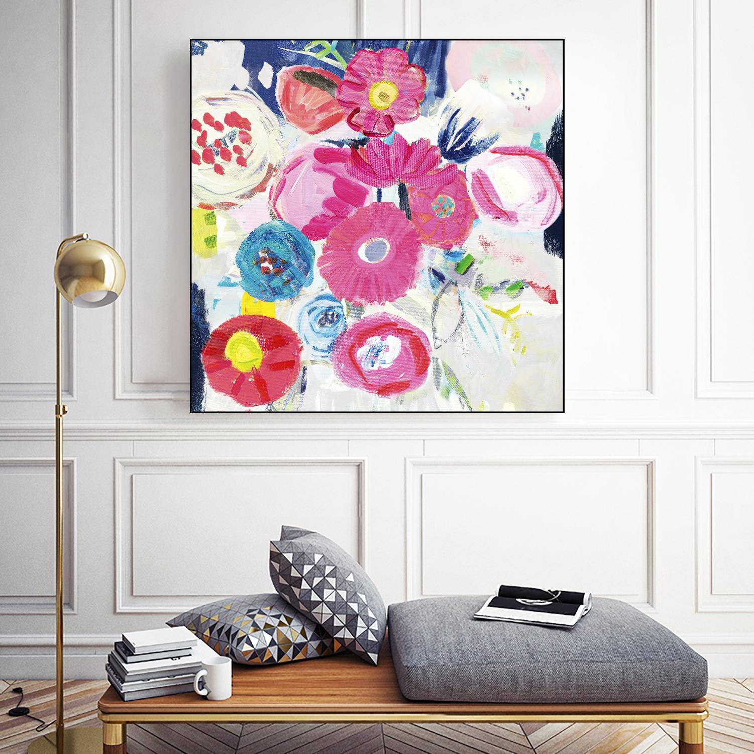 Fresh Florals III by Farida Zaman on GIANT ART - white floral