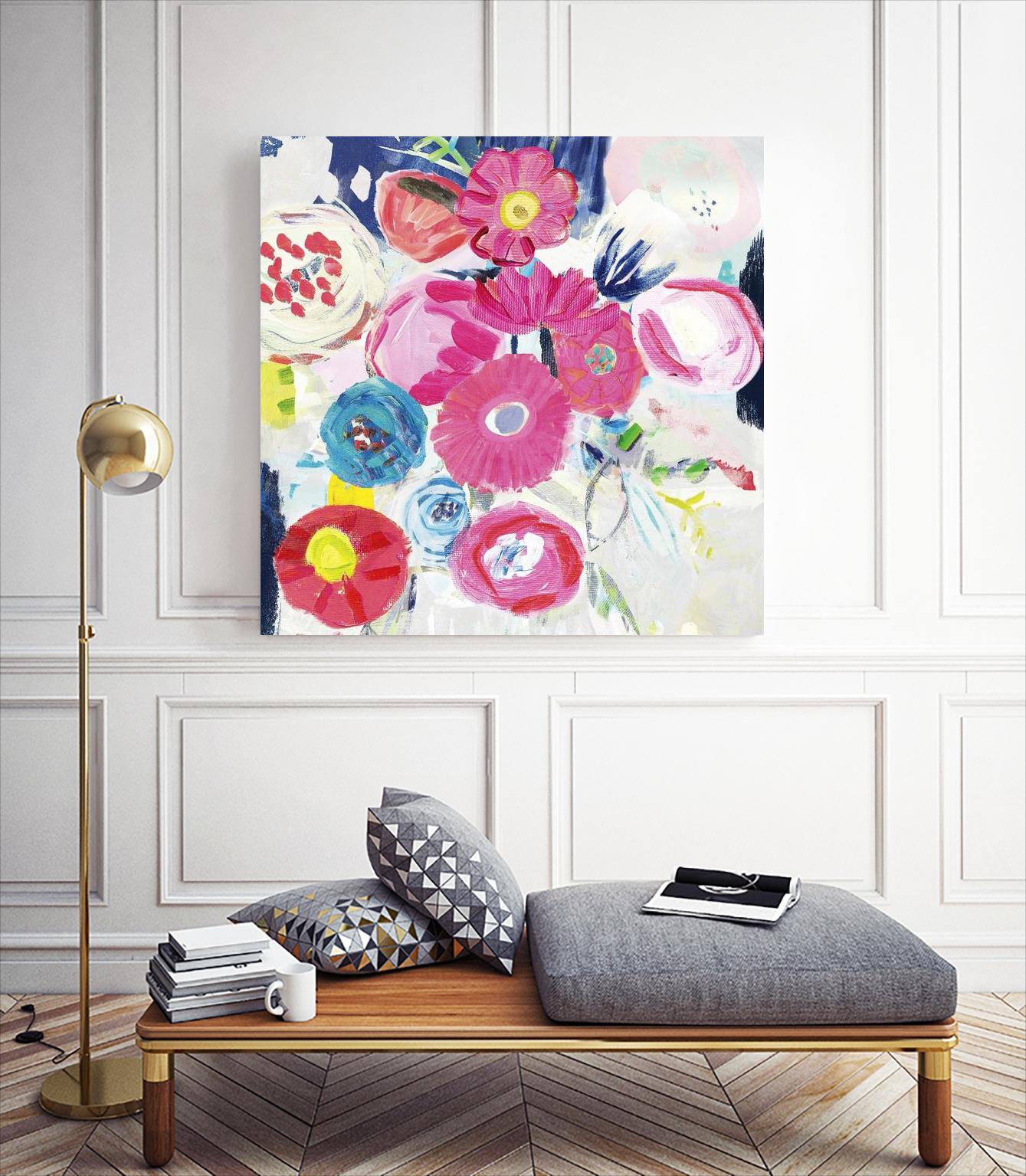 Fresh Florals III by Farida Zaman on GIANT ART - white floral