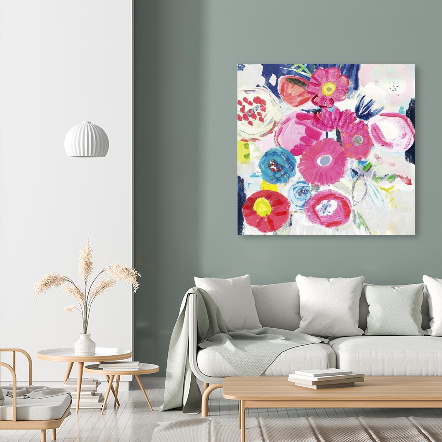 Fresh Florals III by Farida Zaman on GIANT ART - white floral