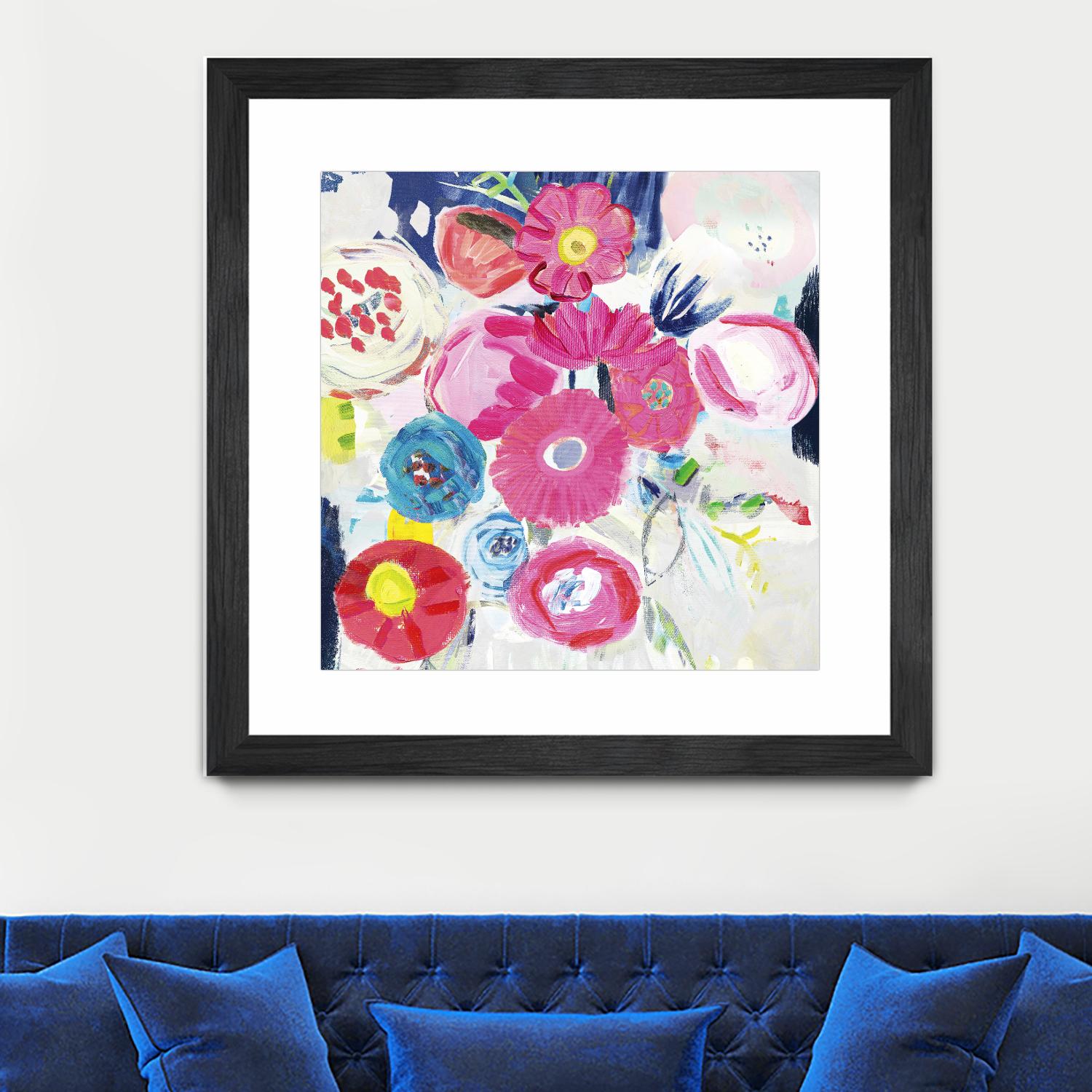 Fresh Florals III by Farida Zaman on GIANT ART - white floral