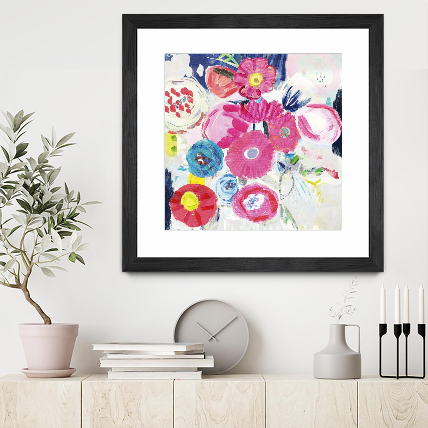 Fresh Florals III by Farida Zaman on GIANT ART - white floral