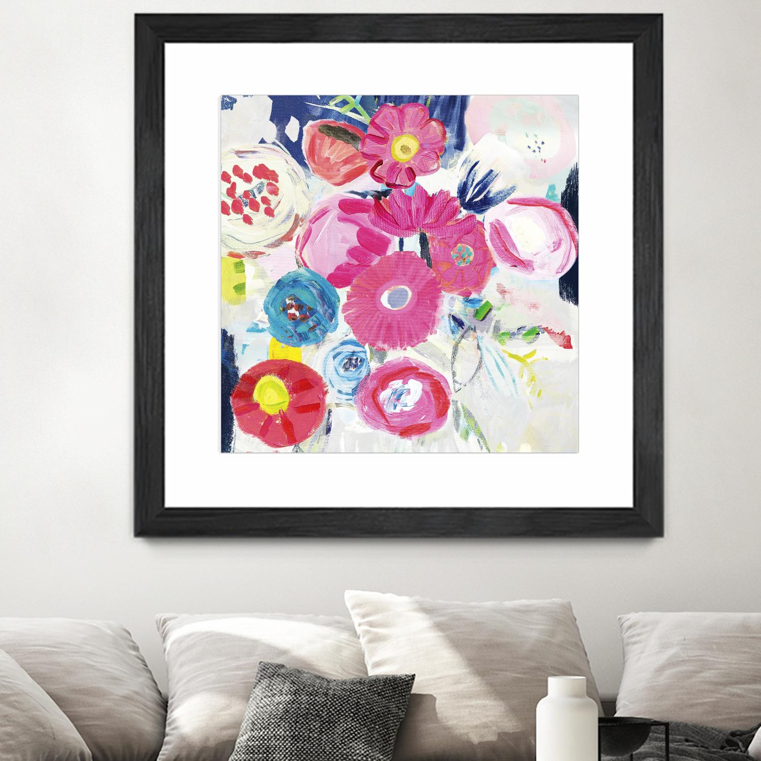 Fresh Florals III by Farida Zaman on GIANT ART - white floral