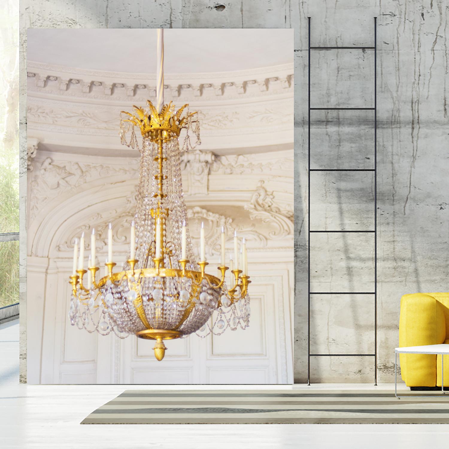 Versailles Chandelier III by Georgianna Lane on GIANT ART - gold architectural