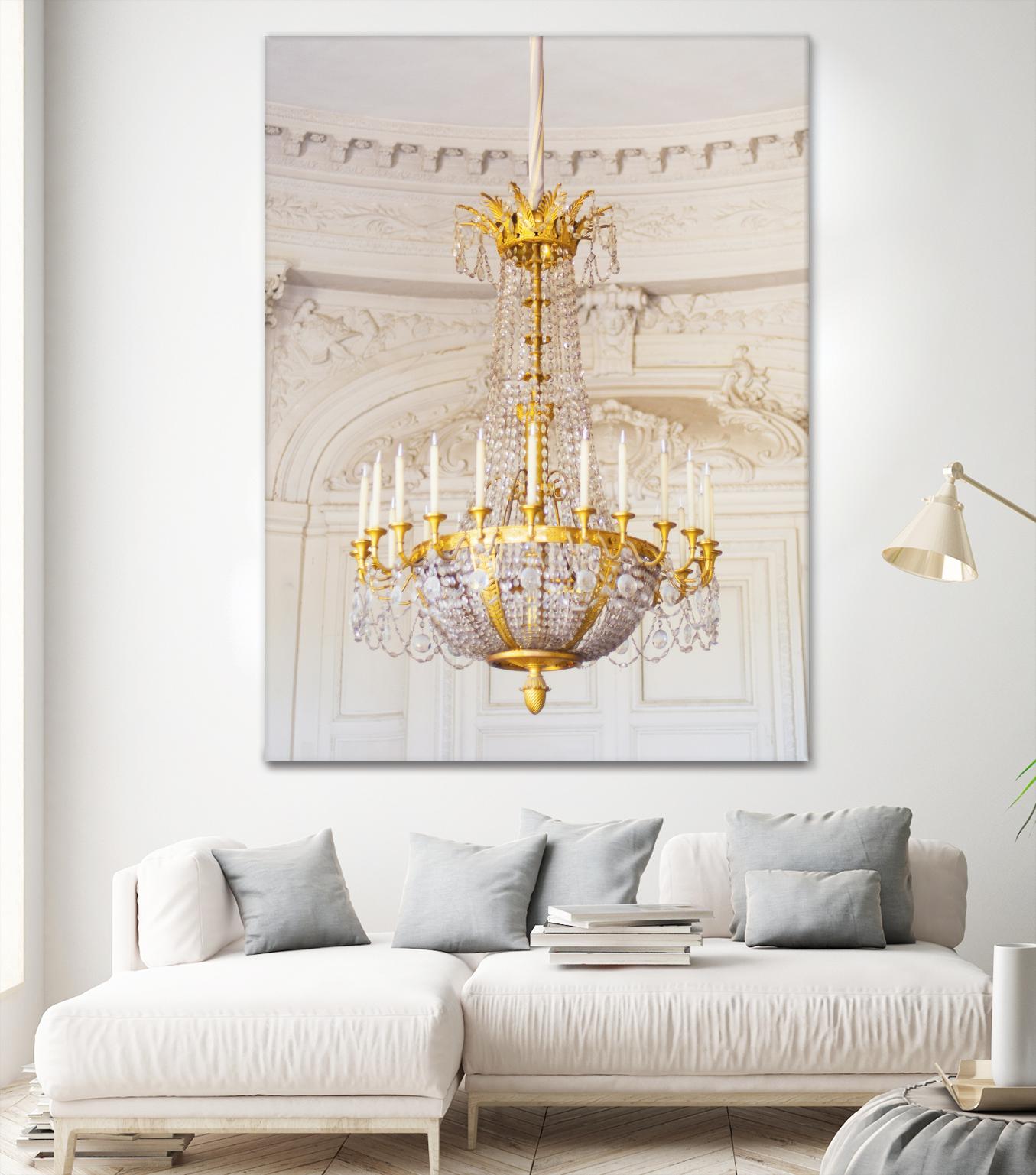 Versailles Chandelier III by Georgianna Lane on GIANT ART - gold architectural
