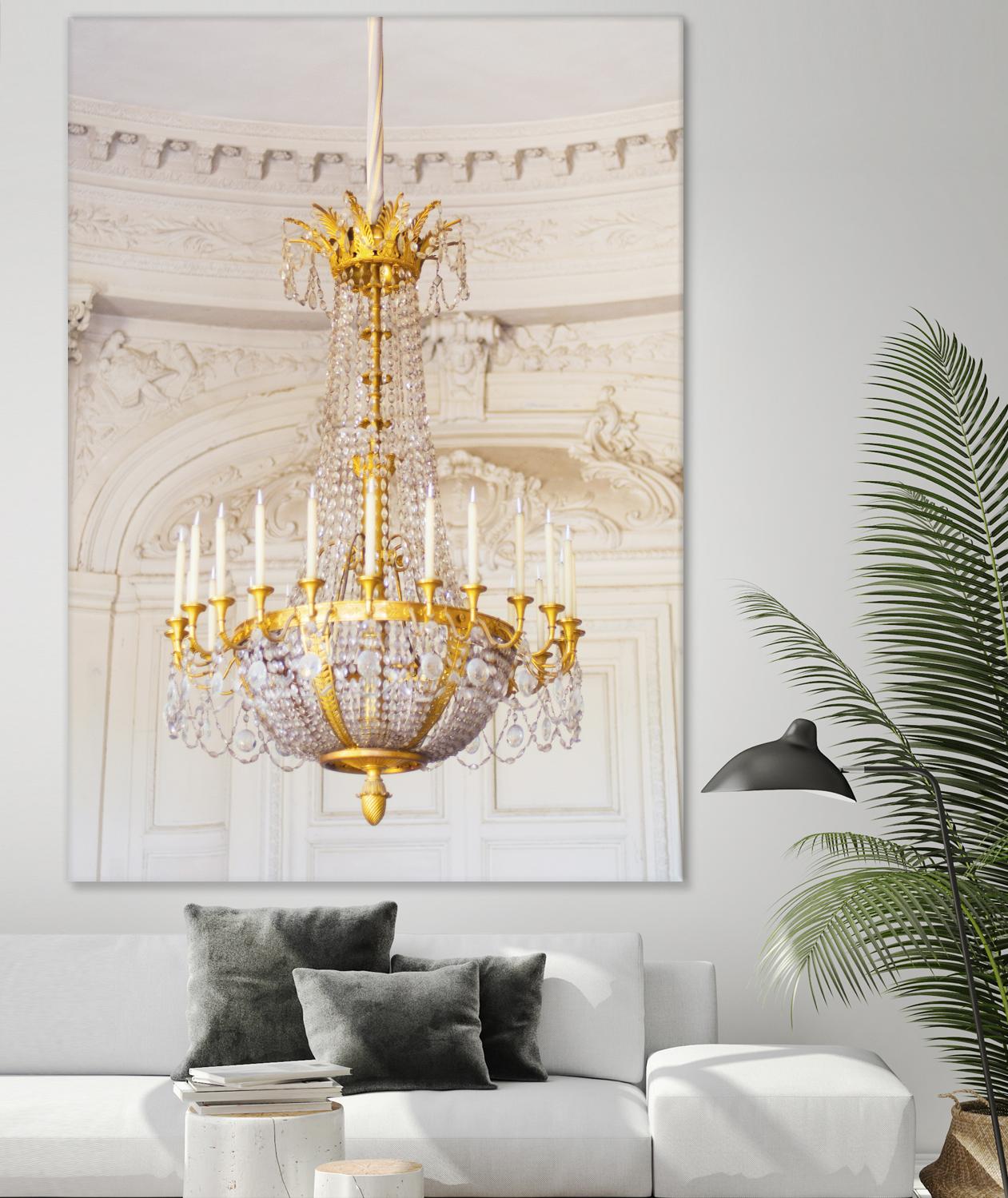 Versailles Chandelier III by Georgianna Lane on GIANT ART - gold architectural