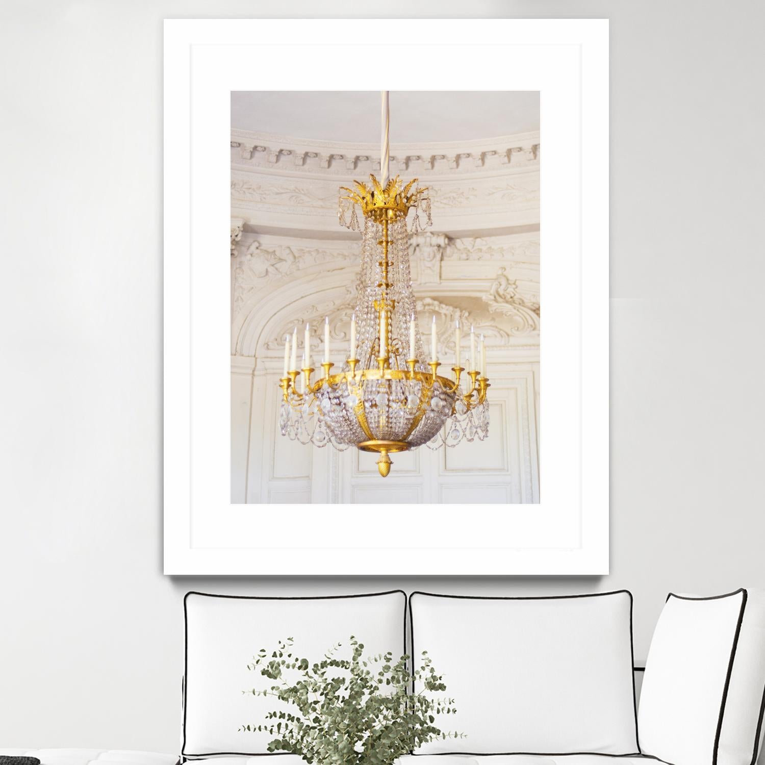 Versailles Chandelier III by Georgianna Lane on GIANT ART - gold architectural lustre