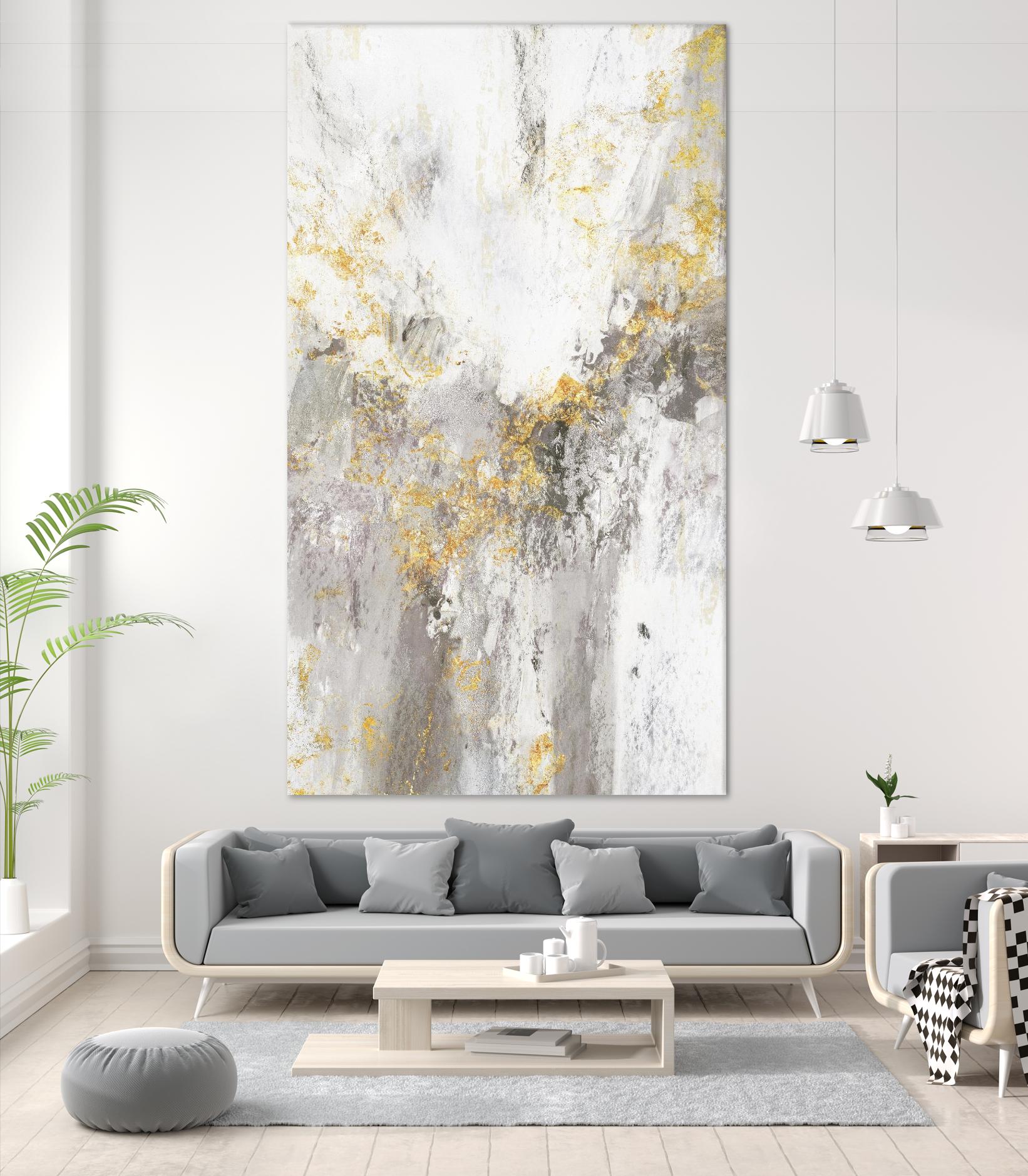 Flow White II by Jennifer Gardner on GIANT ART - grey abstract