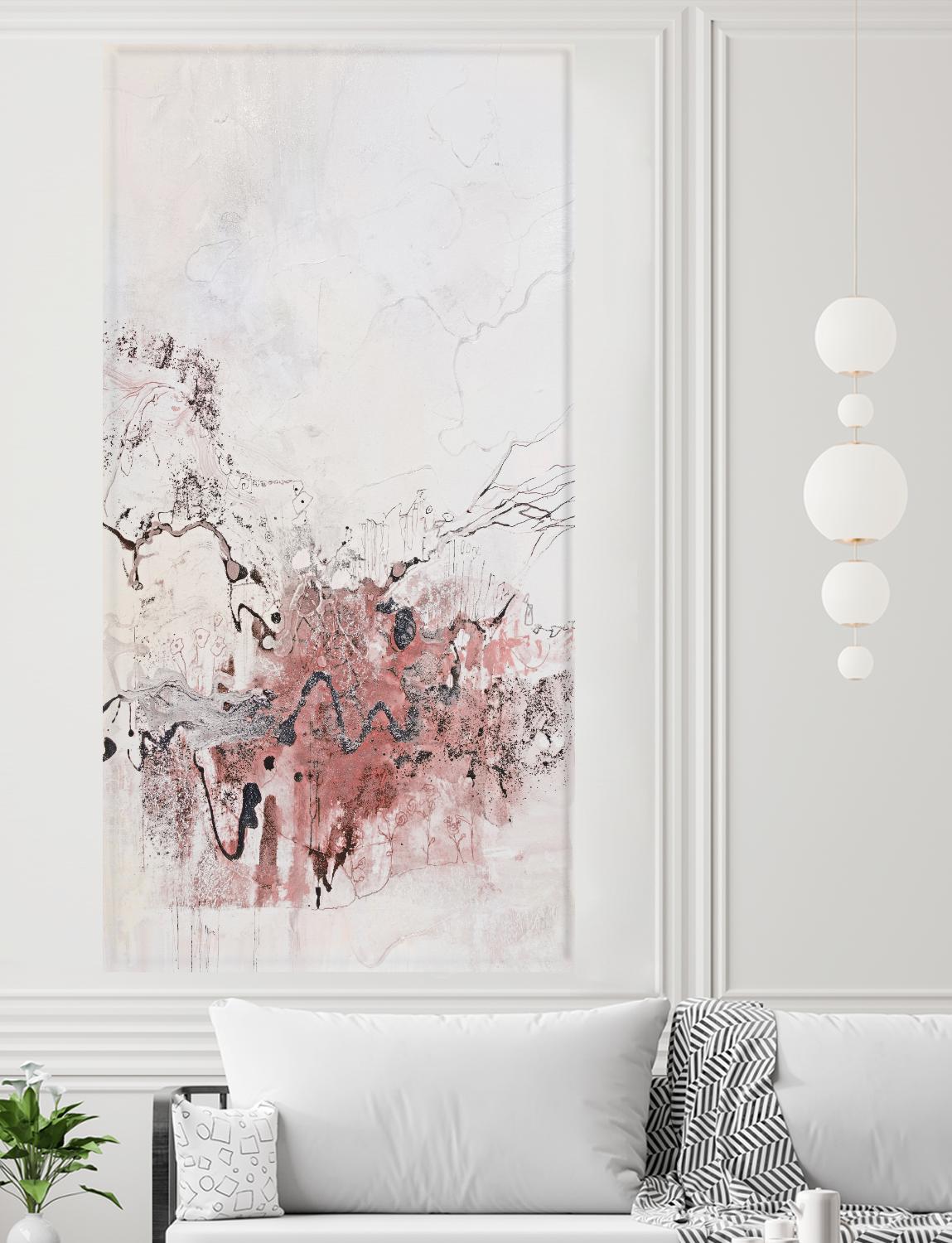 Stained Rose Version by Jennifer Gardner on GIANT ART - pink abstract