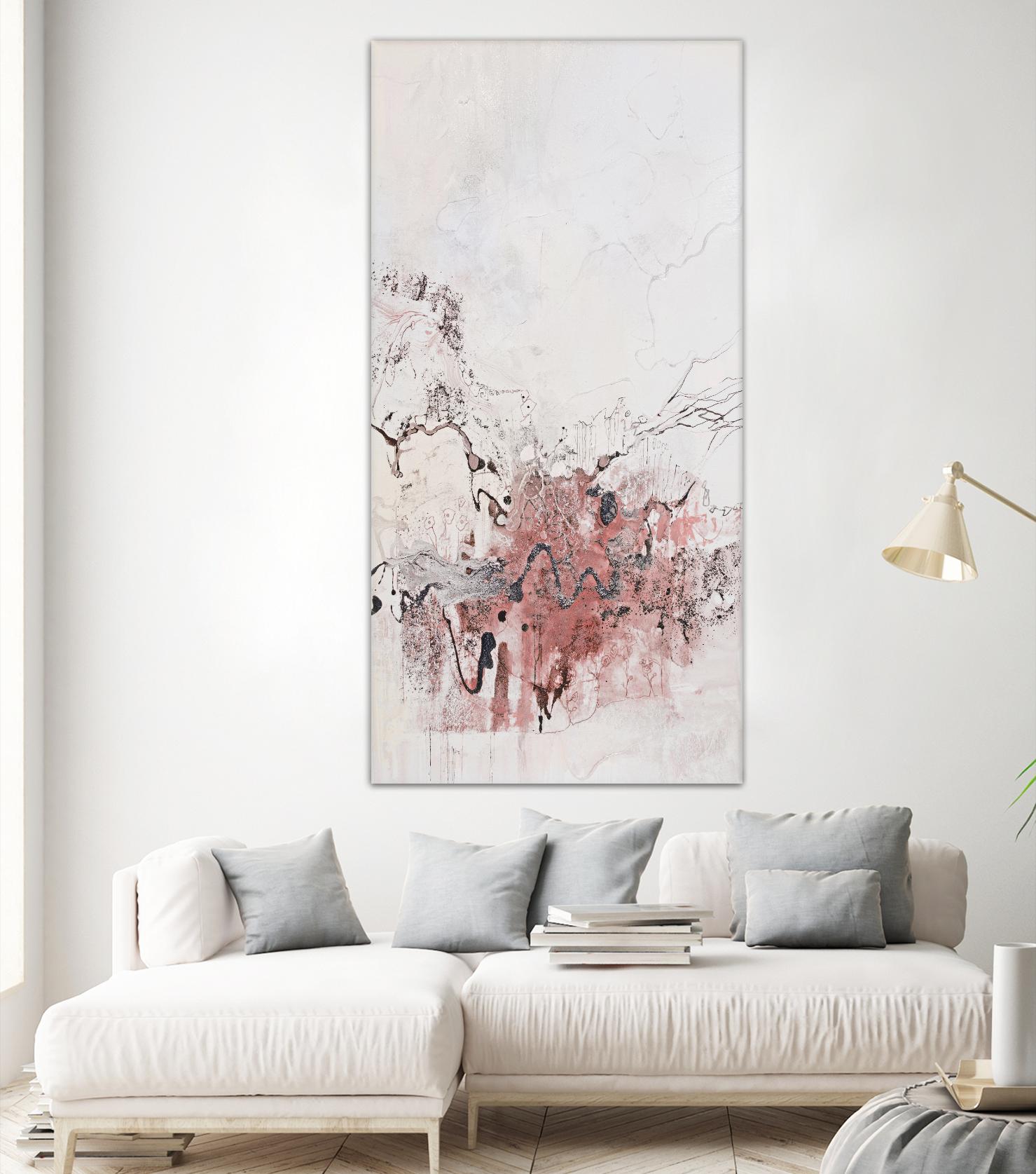 Stained Rose Version by Jennifer Gardner on GIANT ART - pink abstract