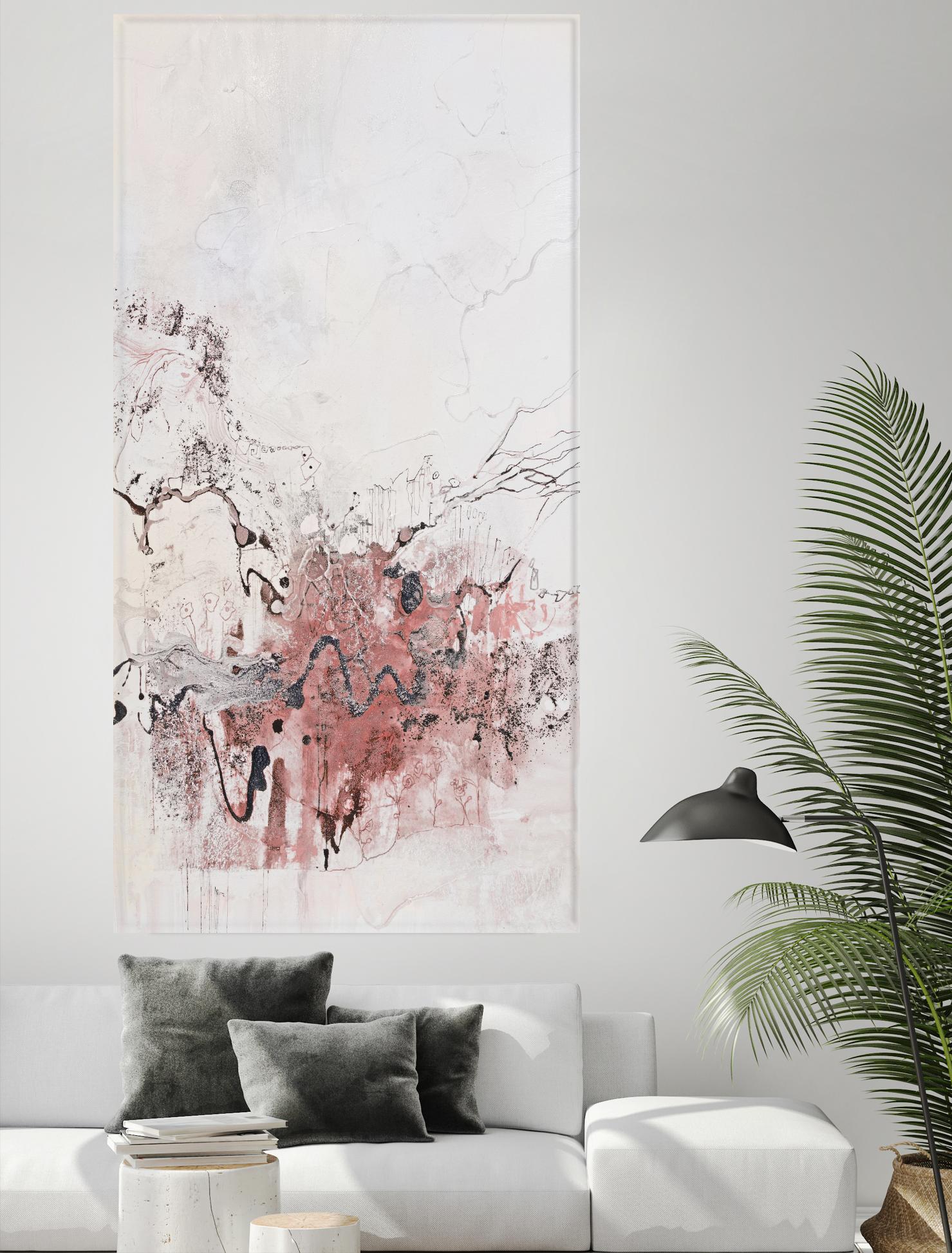 Stained Rose Version by Jennifer Gardner on GIANT ART - pink abstract