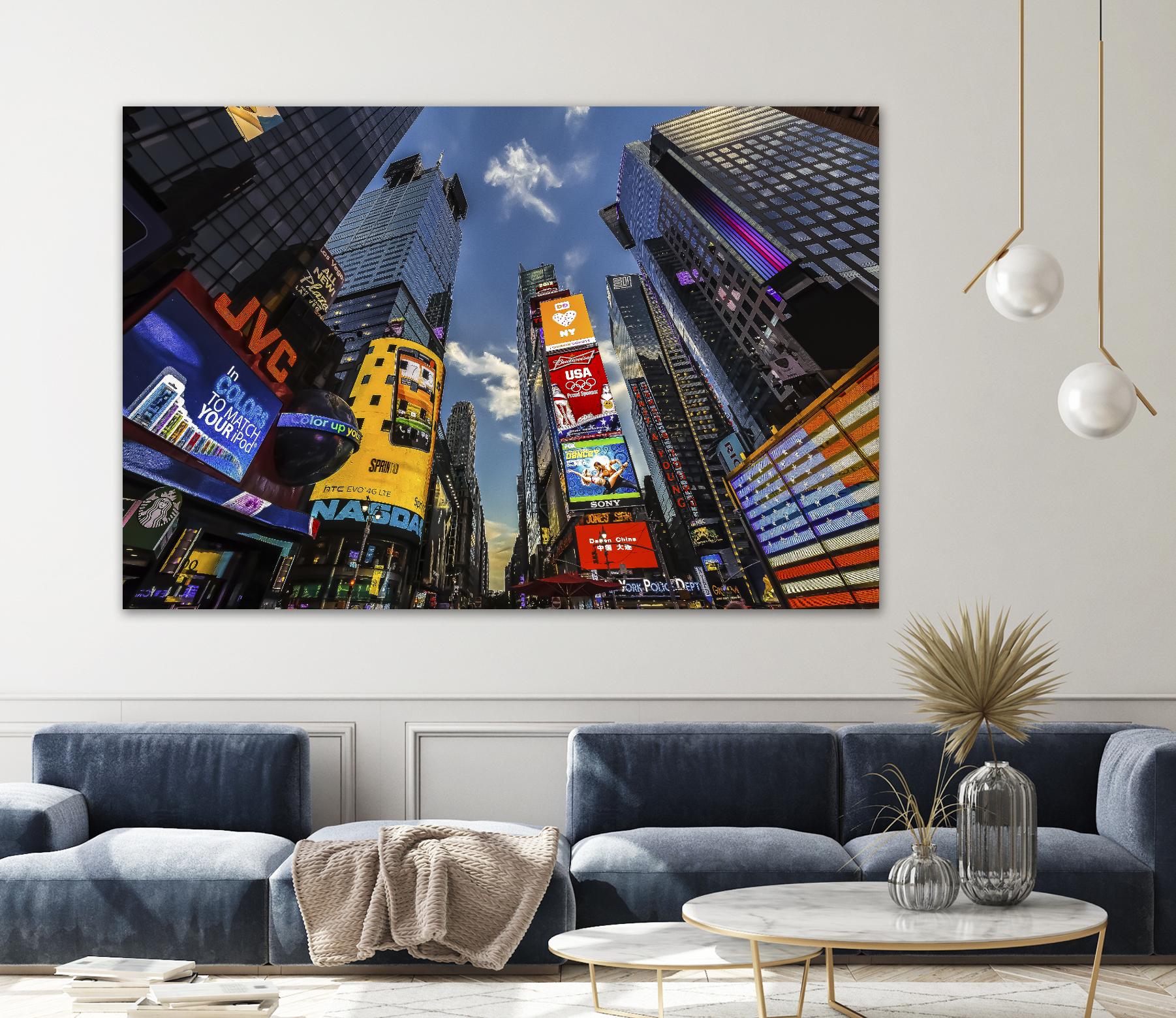 Times Square Towers by Guilliame Gaudet on GIANT ART - black city scene