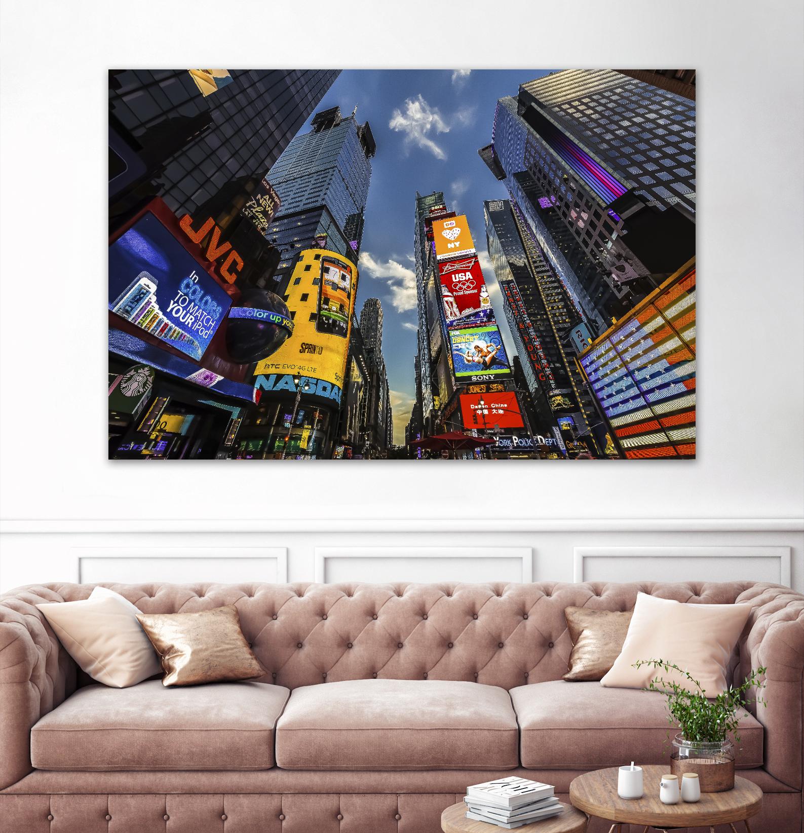 Times Square Towers by Guilliame Gaudet on GIANT ART - black city scene