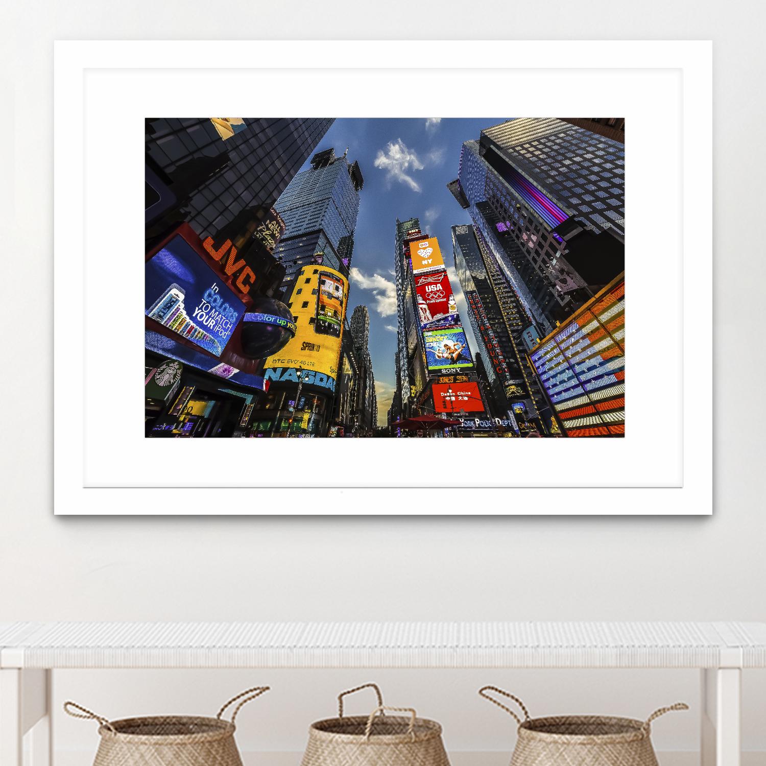 Times Square Towers by Guilliame Gaudet on GIANT ART - black city scene