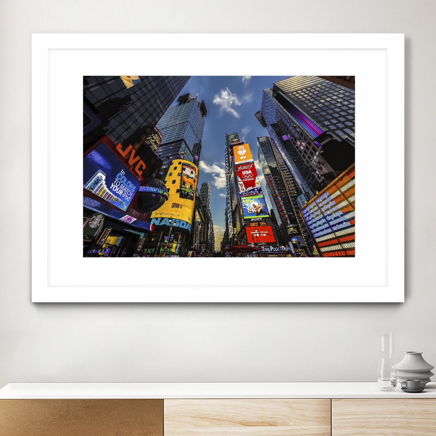 Times Square Towers by Guilliame Gaudet on GIANT ART - black city scene