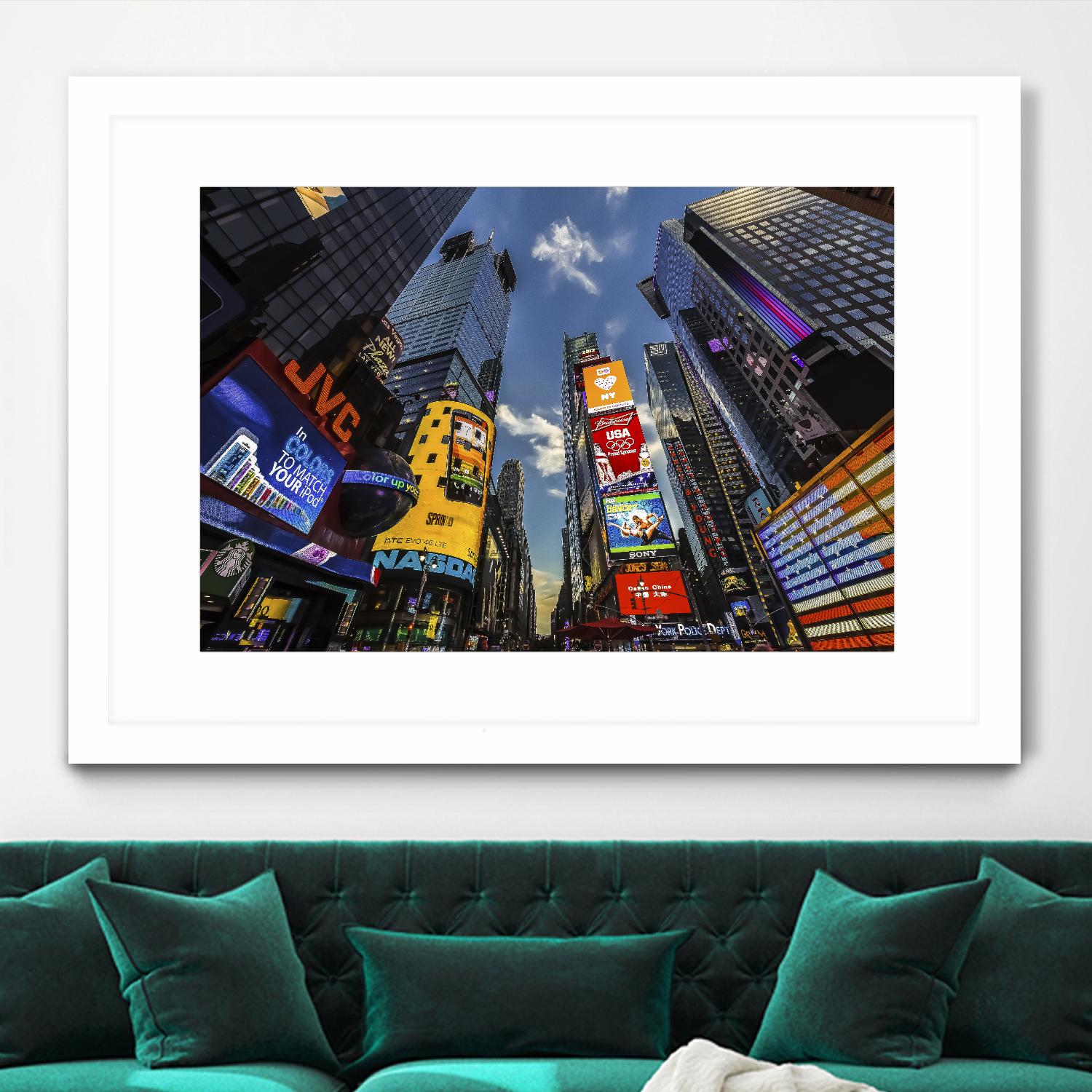 Times Square Towers by Guilliame Gaudet on GIANT ART - black city scene