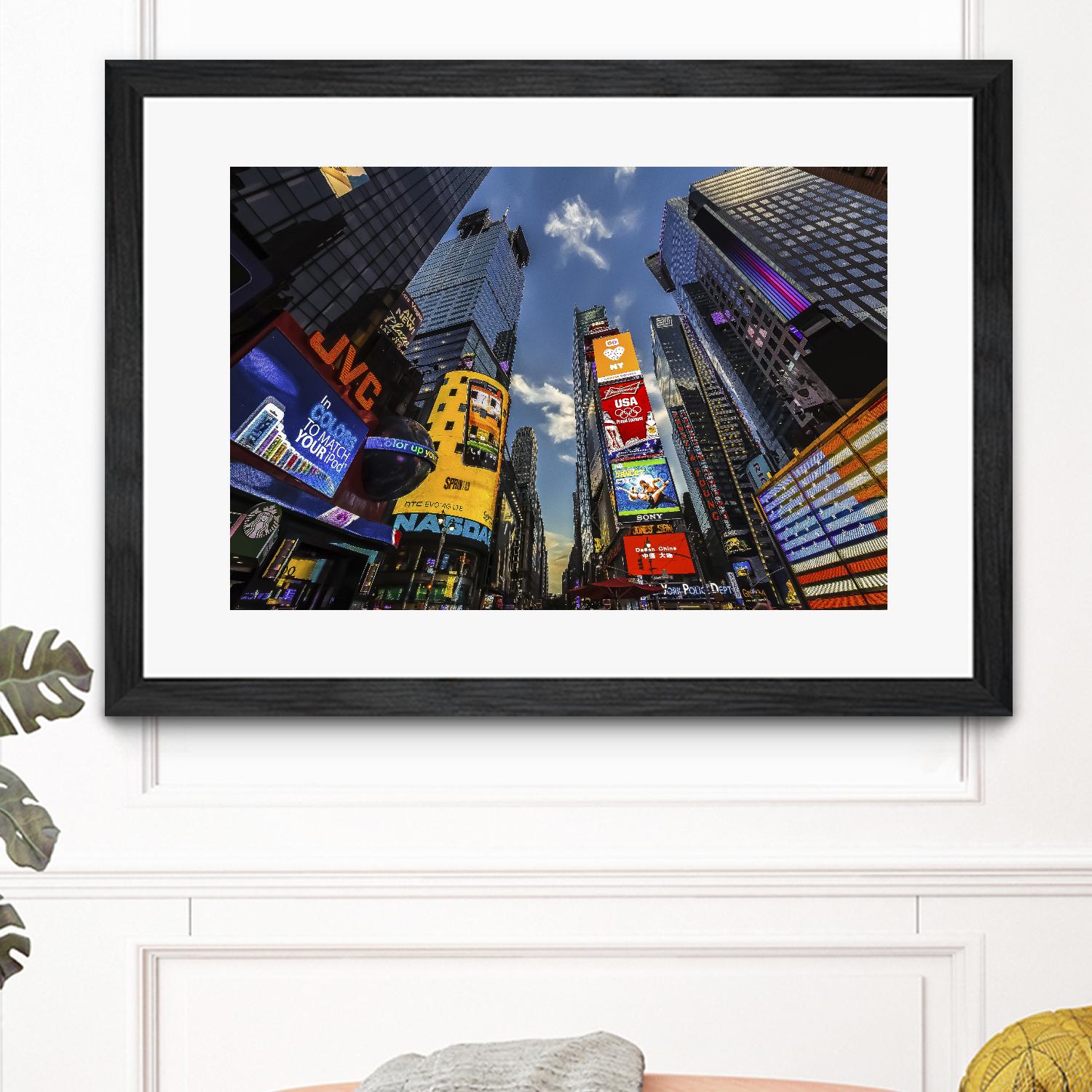 Times Square Towers by Guilliame Gaudet on GIANT ART - black city scene