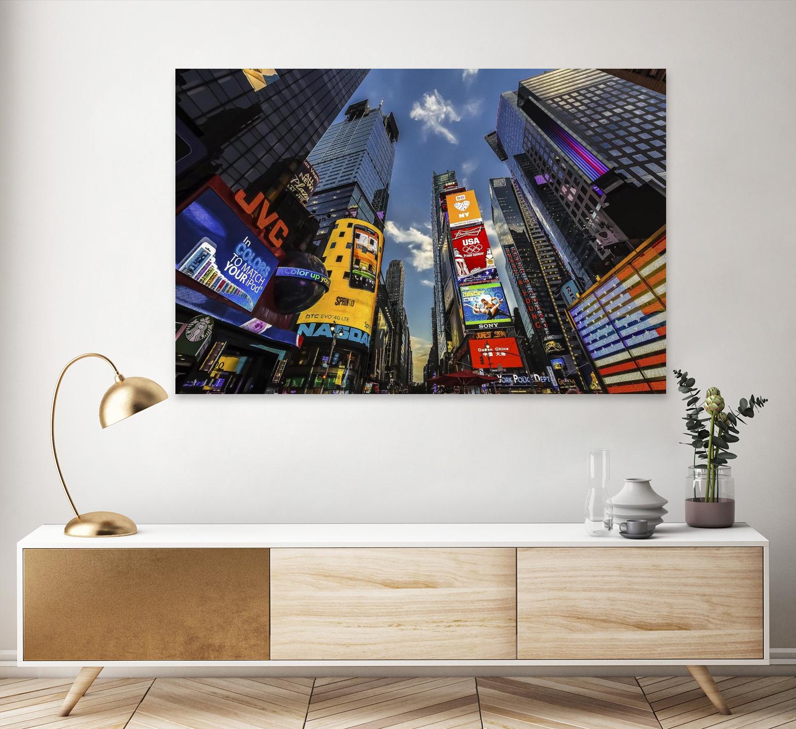Times Square Towers by Guilliame Gaudet on GIANT ART - black city scene