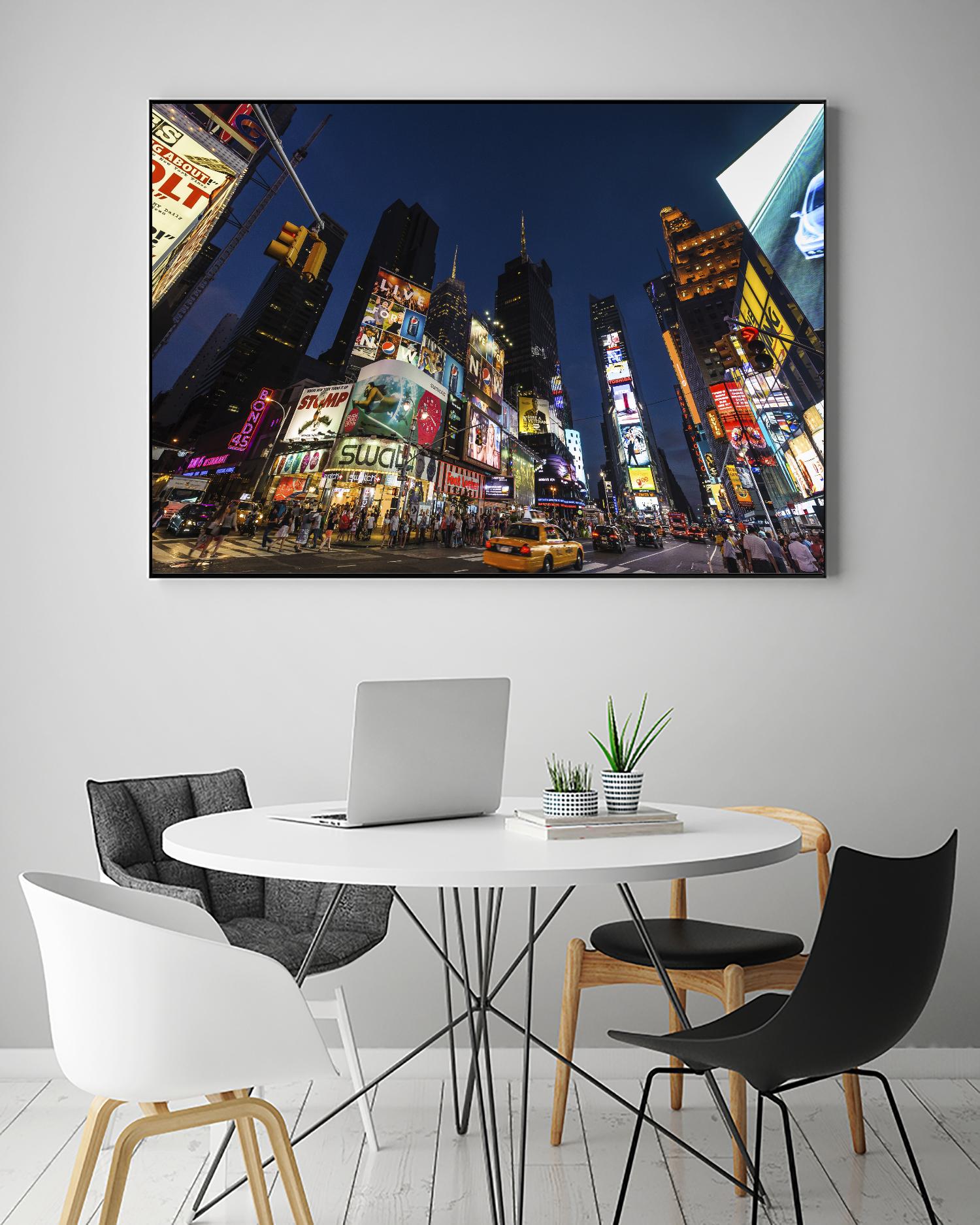 Times Square Billboards by Guilliame Gaudet on GIANT ART - black city scene
