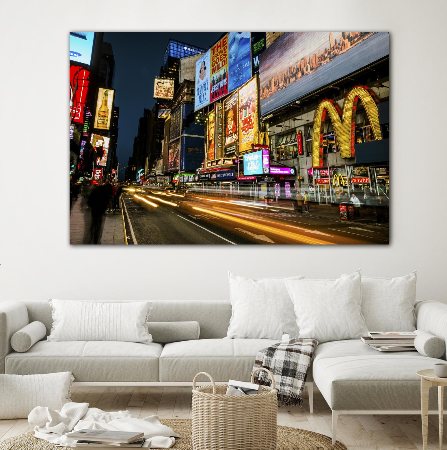 Times Square Rays of Light IV by Guilliame Gaudet on GIANT ART - yellow city scene