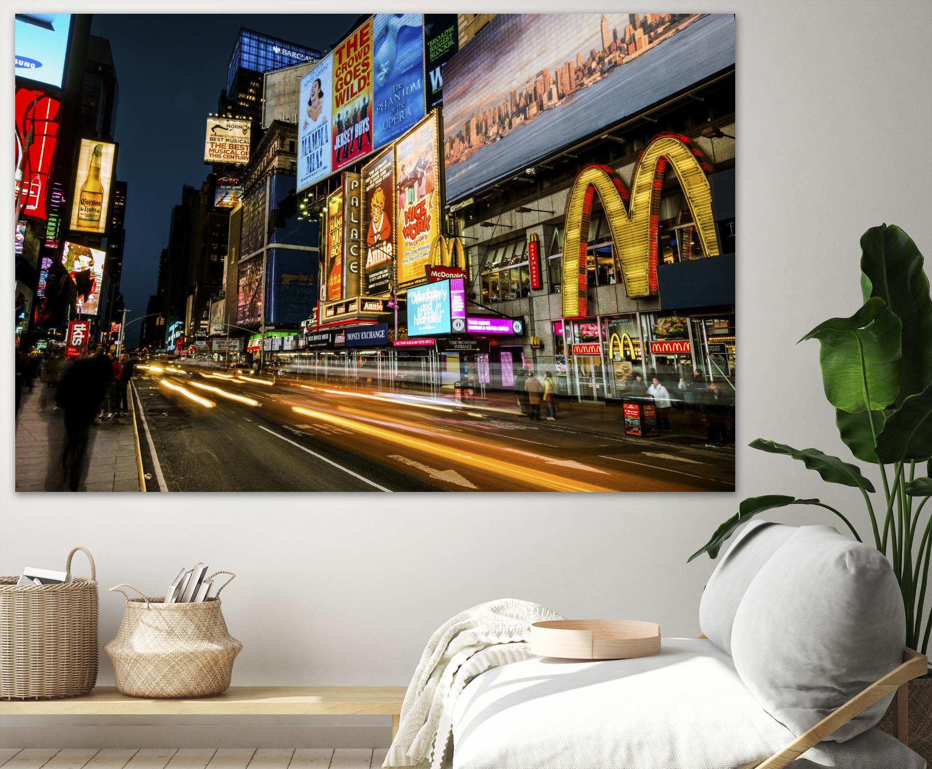 Times Square Rays of Light IV by Guilliame Gaudet on GIANT ART - yellow city scene