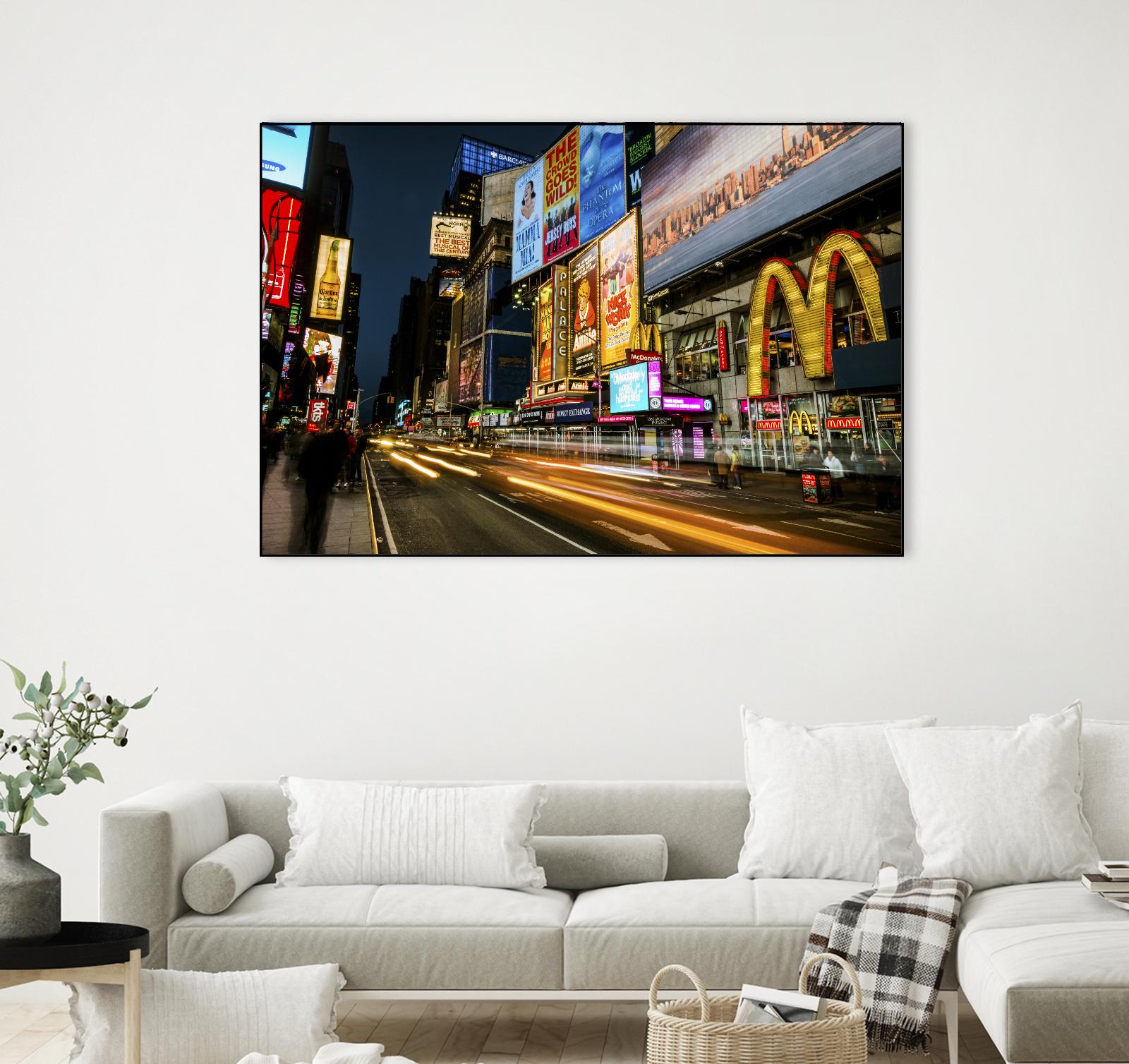 Times Square Rays of Light IV by Guilliame Gaudet on GIANT ART - yellow city scene