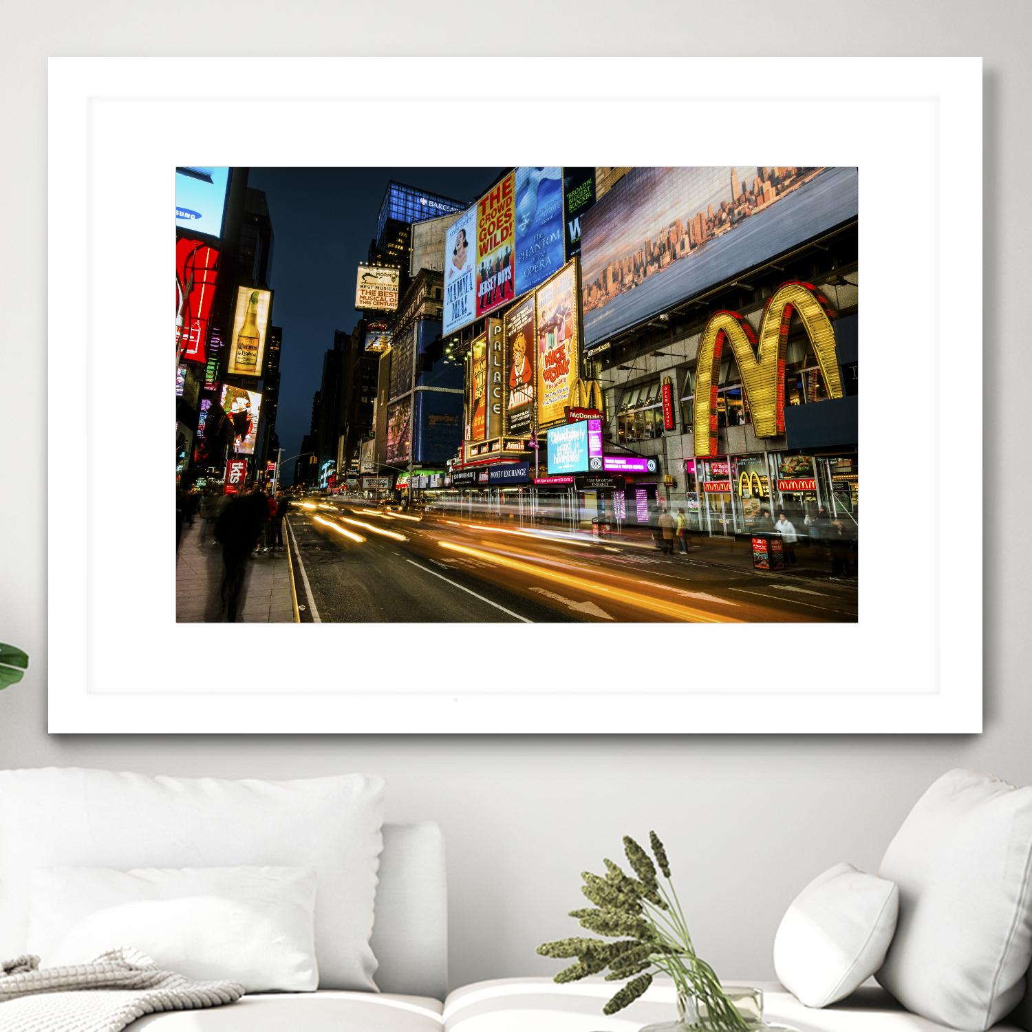 Times Square Rays of Light IV by Guilliame Gaudet on GIANT ART - yellow city scene