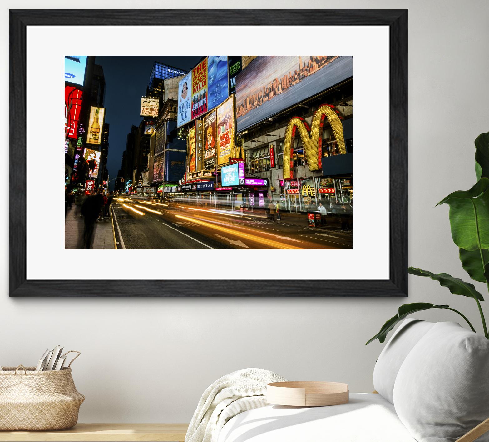 Times Square Rays of Light IV by Guilliame Gaudet on GIANT ART - yellow city scene
