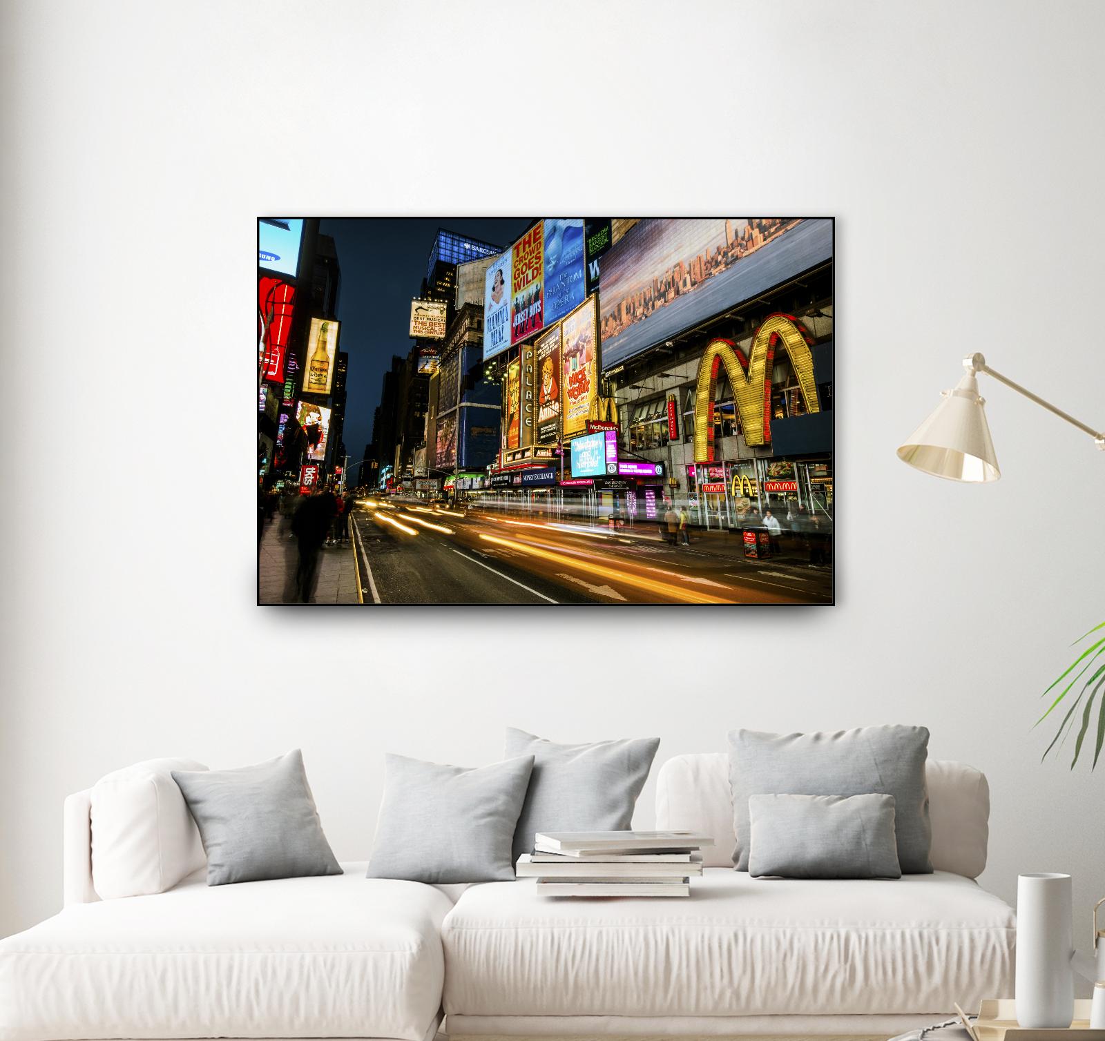 Times Square Rays of Light IV by Guilliame Gaudet on GIANT ART - yellow city scene