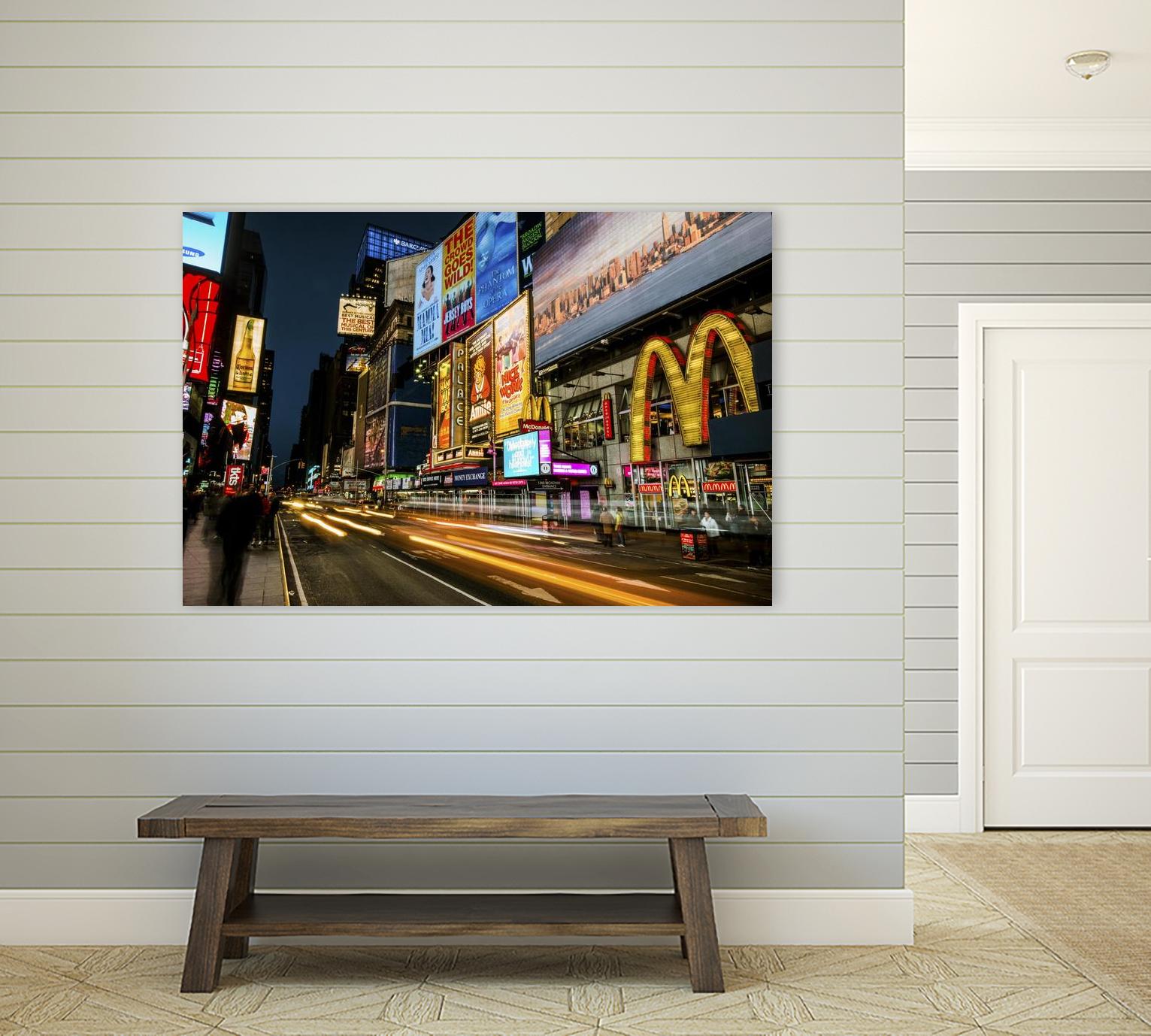 Times Square Rays of Light IV by Guilliame Gaudet on GIANT ART - yellow city scene