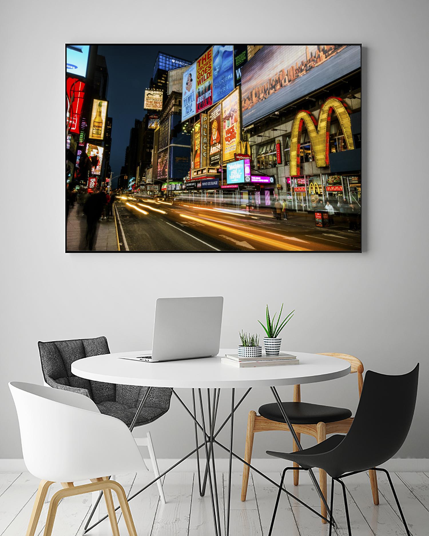 Times Square Rays of Light IV by Guilliame Gaudet on GIANT ART - yellow city scene