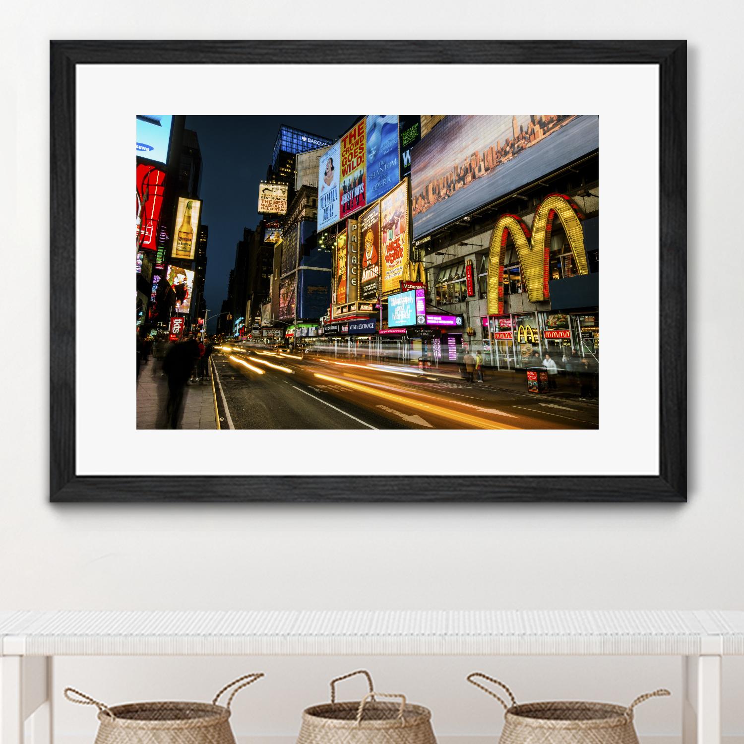 Times Square Rays of Light IV by Guilliame Gaudet on GIANT ART - yellow city scene