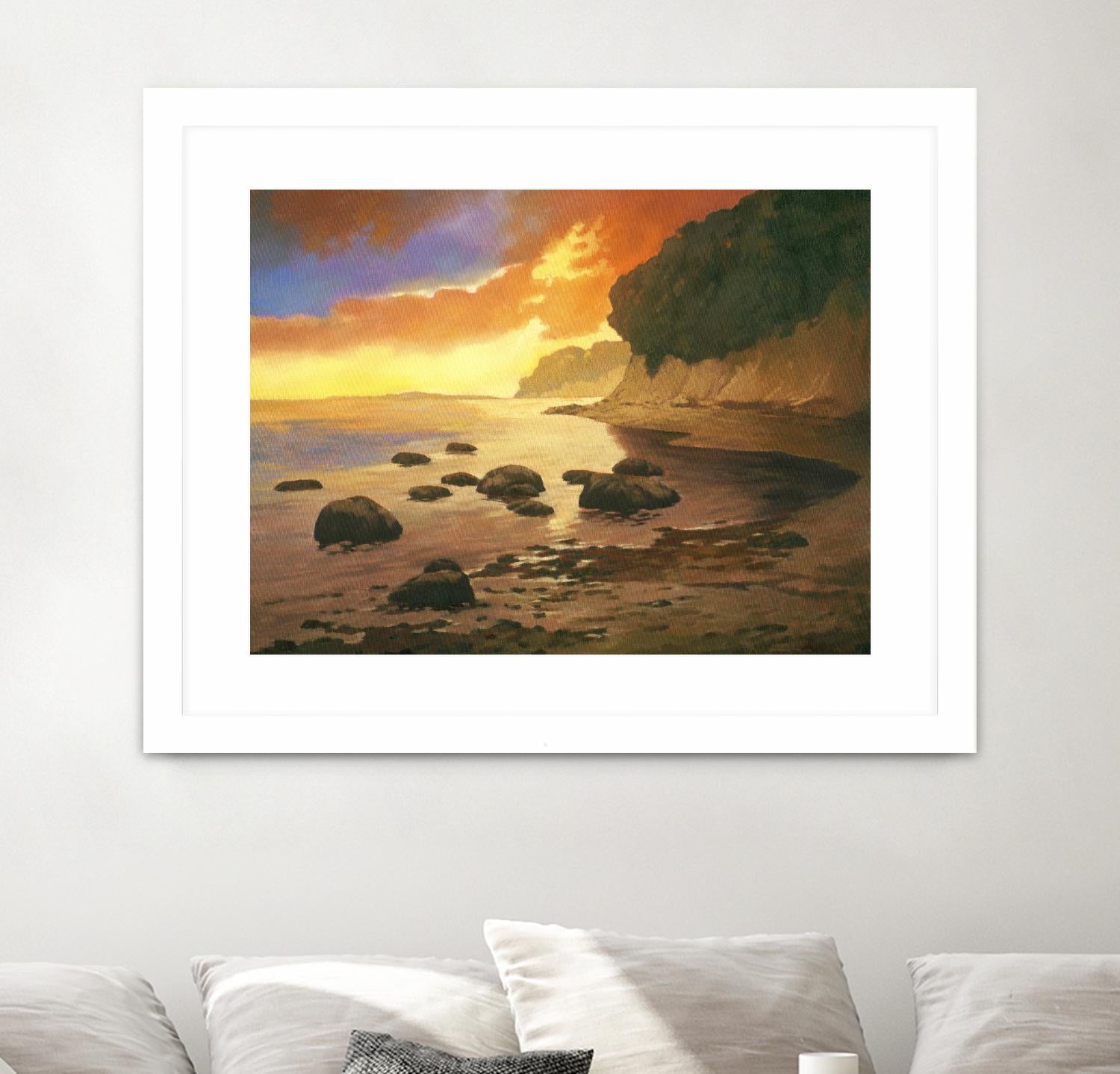 July Evening I by Graham Reynolds on GIANT ART - orange landscape