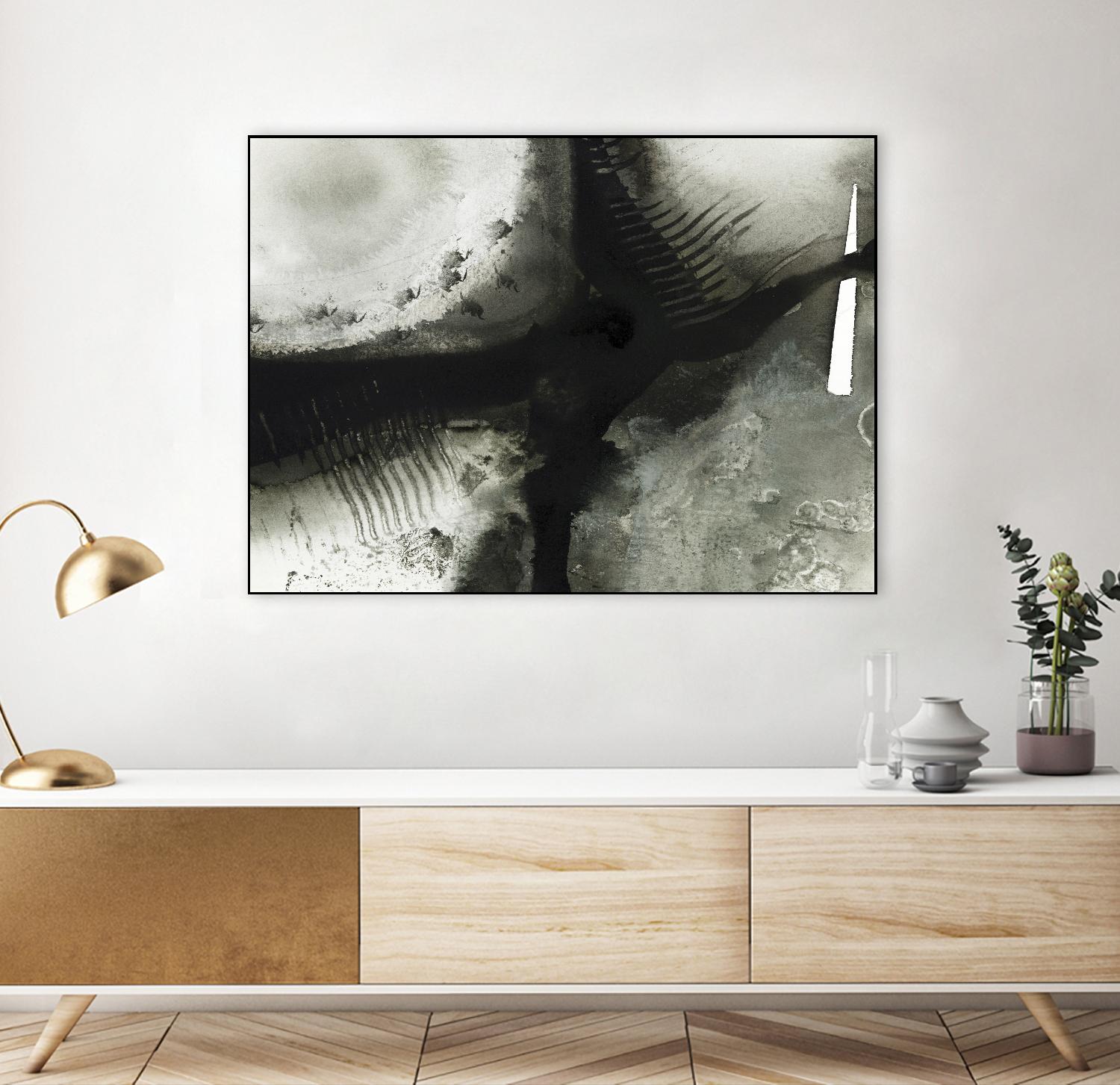 Midnight Abstract V by Bianka Guna on GIANT ART - grey abstract